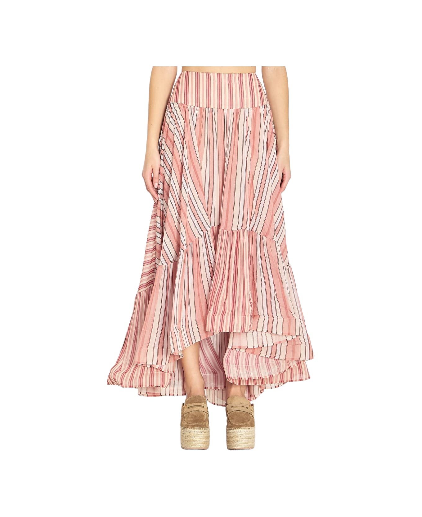 Zimmermann Rebellion Midi Skirt - Red
