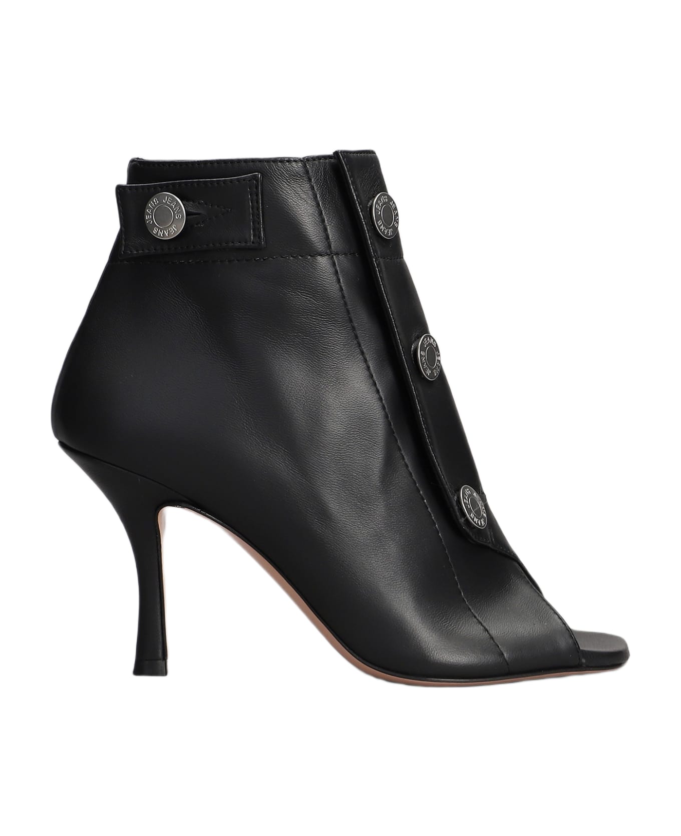 Marc Ellis High with Ankle Boots In Black Leather - black