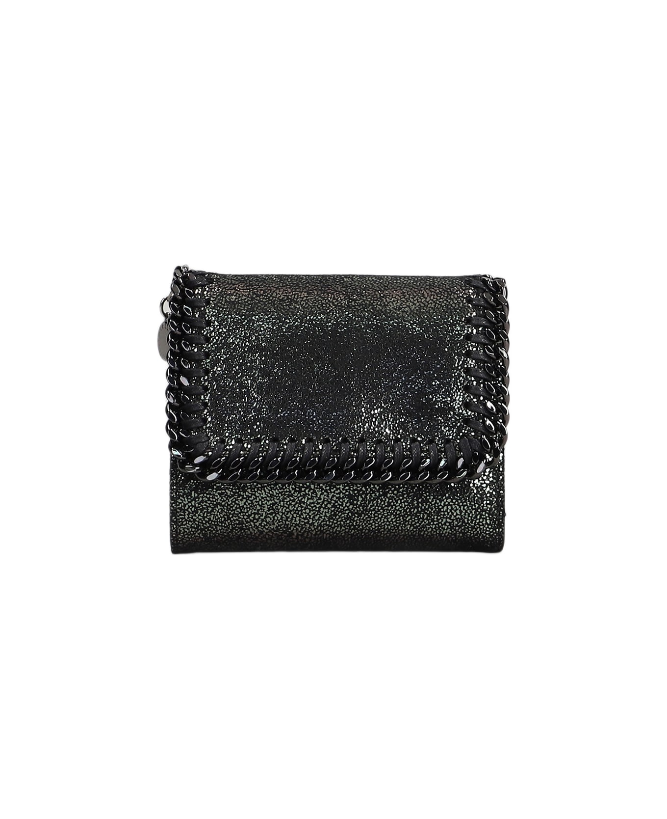 Stella McCartney Small Flap Wallet In Silver Polyester - silver