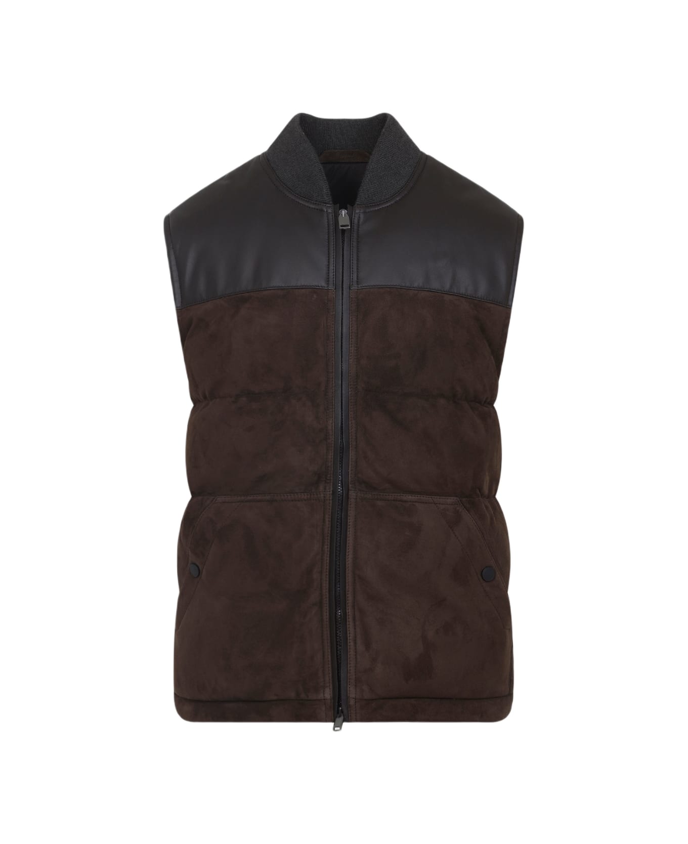 Brioni Puffer Gilet - Dark Brown