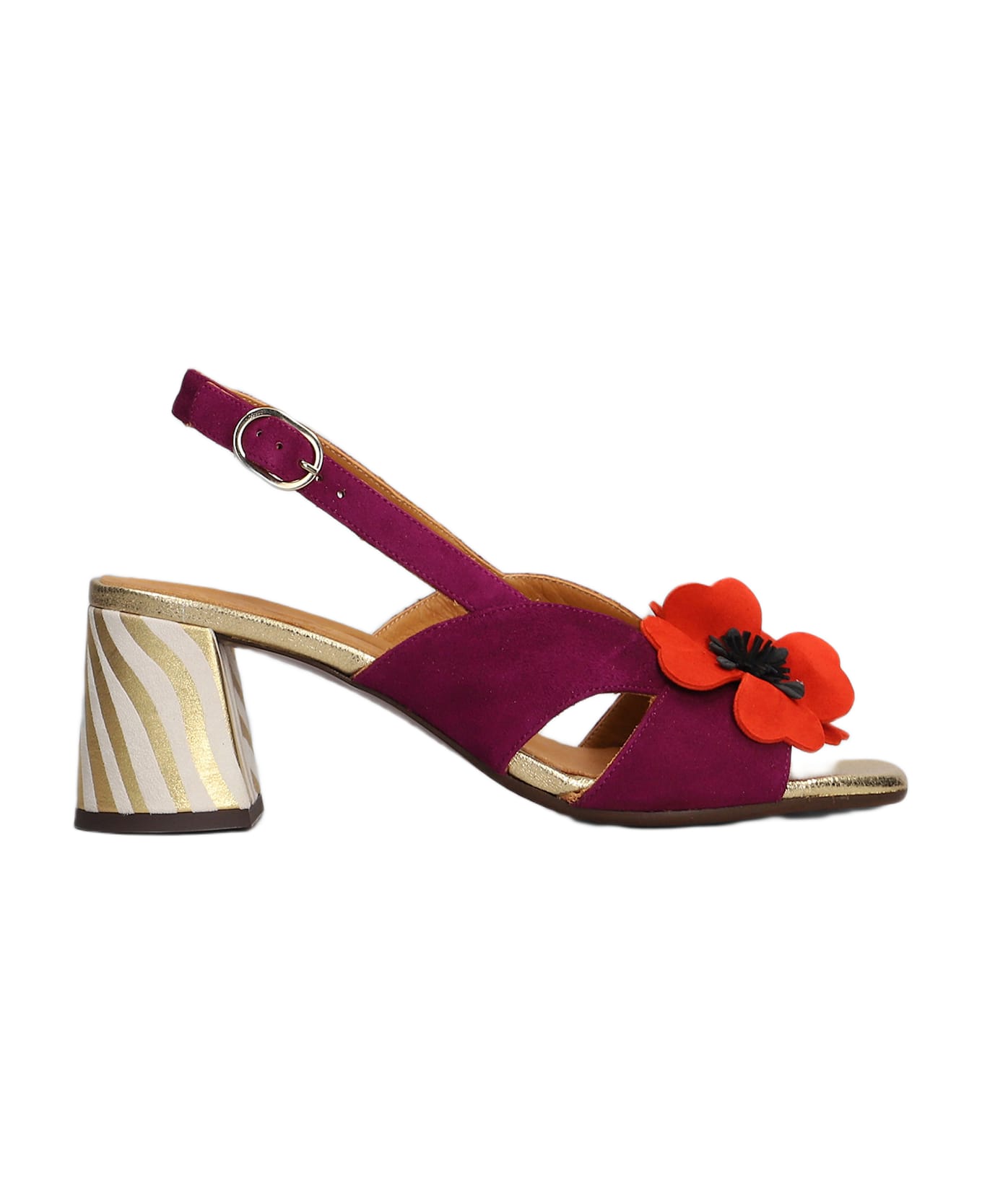 Chie Mihara Sandals In Viola Suede - Viola