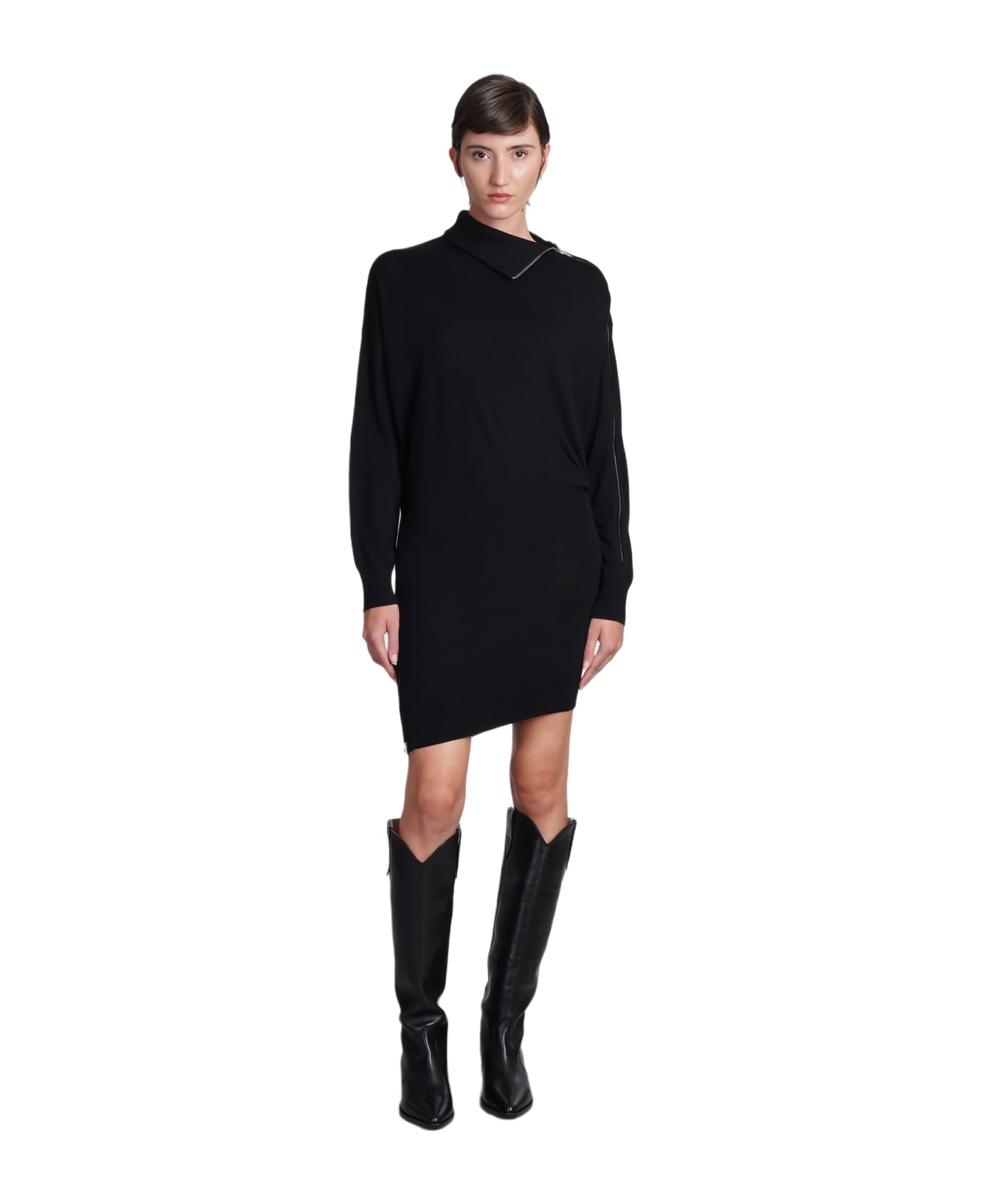 Isabel Marant Gaelys Asymmetric Dress - Black ワンピース＆ドレス