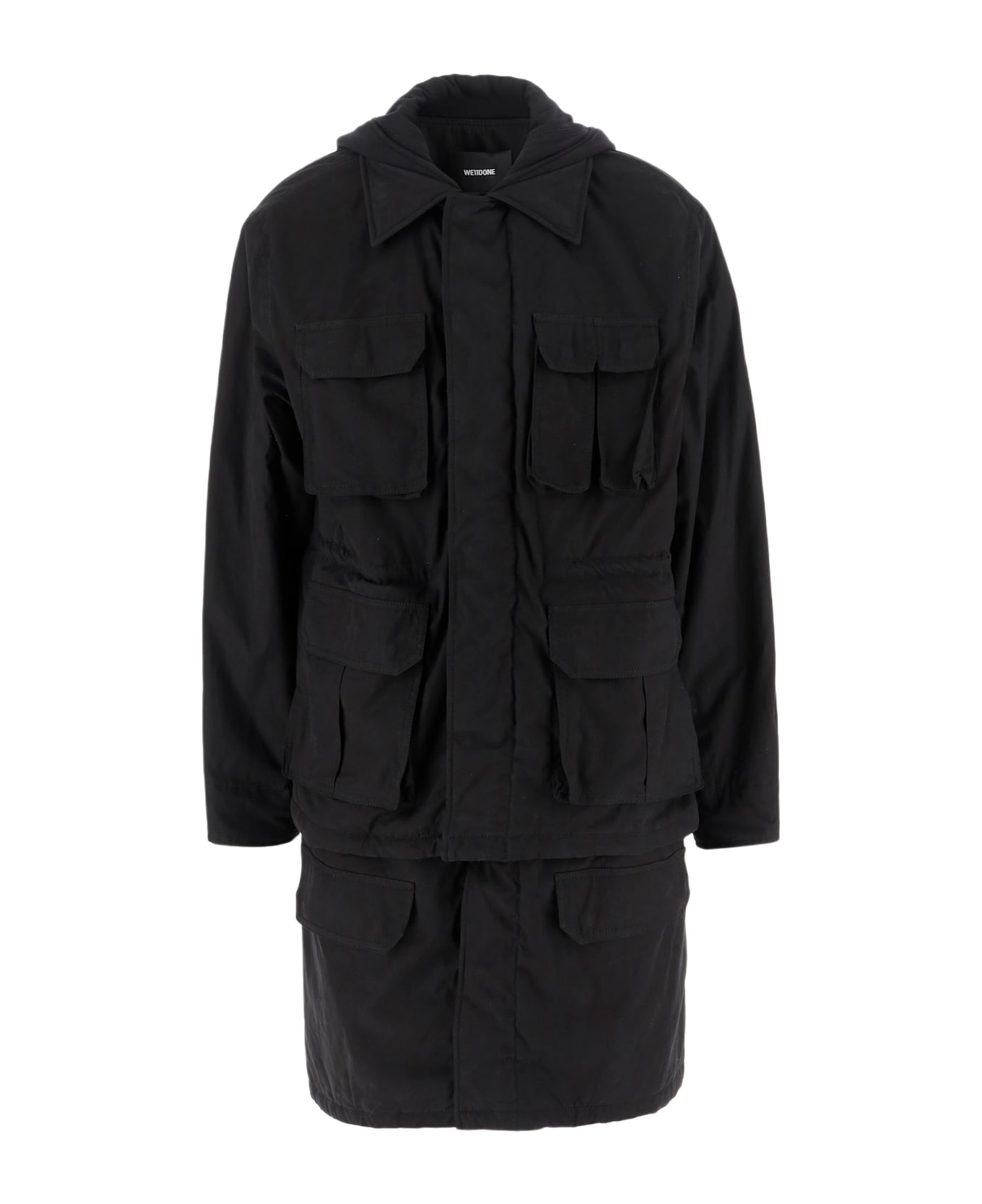WE11 DONE Cotton Cap Field Jacket - Black