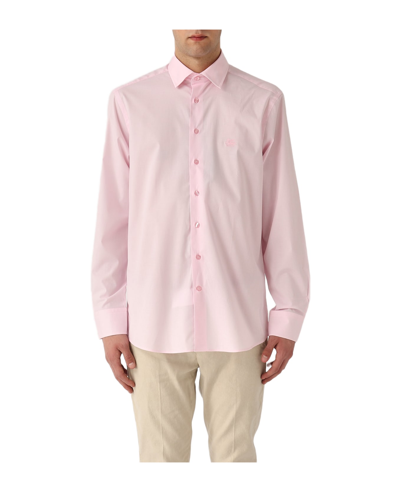 Etro Camicia Collo Francese Stretch Shirt - ROSA