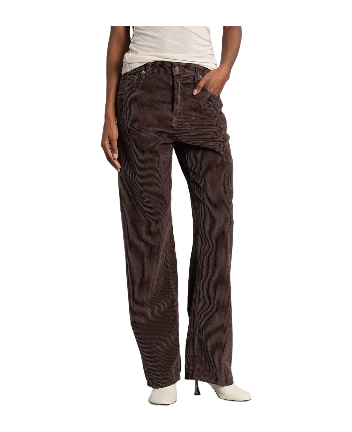 Haikure Bonnie Pants In Brown Cotton - brown
