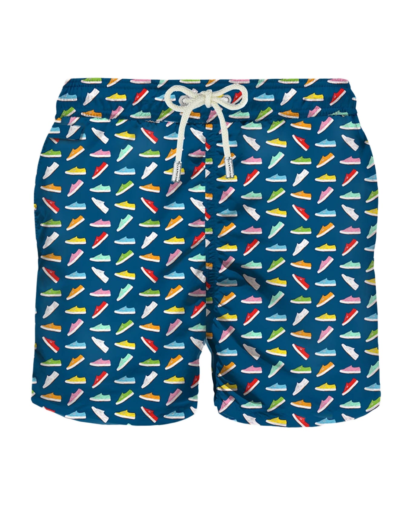 MC2 Saint Barth Light Fabric Man Swim Shorts Superga Print | Superga® Special Edition - BLUE