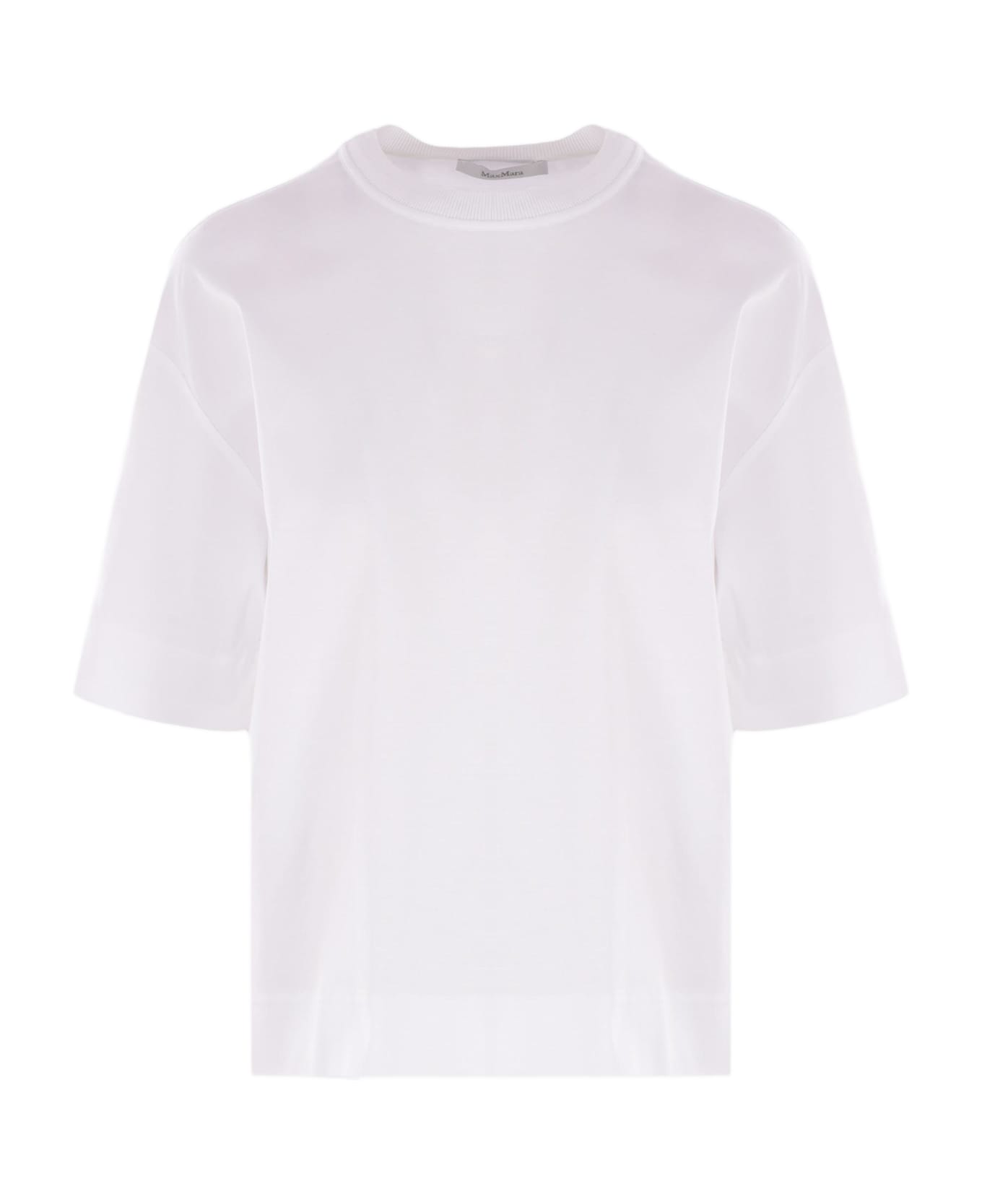 Max Mara Estella T-shirt In Cotton - WHITE