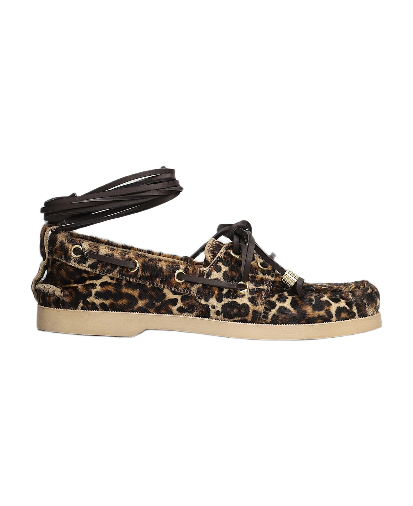 Golden Goose Boat Loafers In Animalier Pony Skin - Animalier