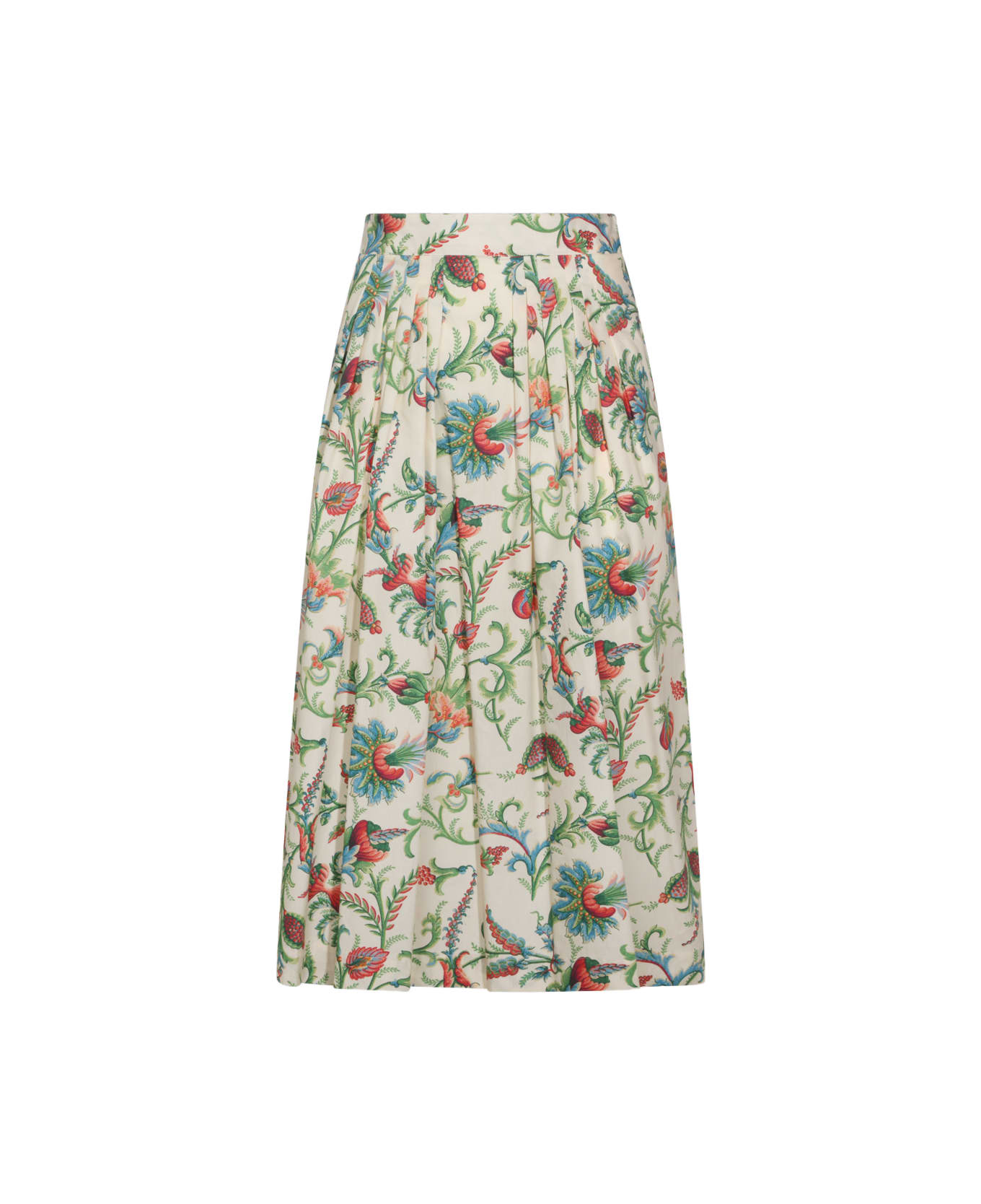 Etro Multicolor Cotton Skirt - Red