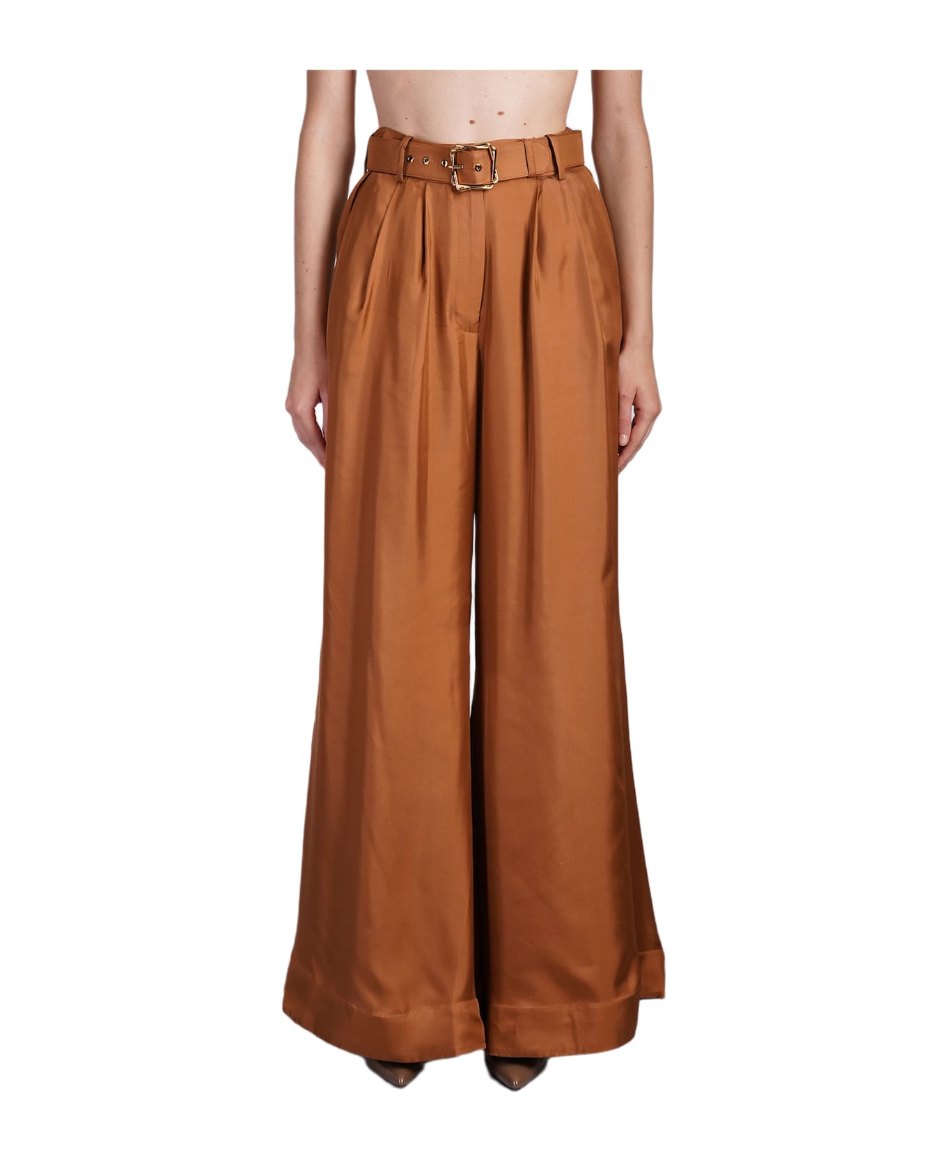 【関税&送料込】Zimmermann Trousers Brown Zimmermann - Luminosity Chocolate Tailored Pant | Mitchell