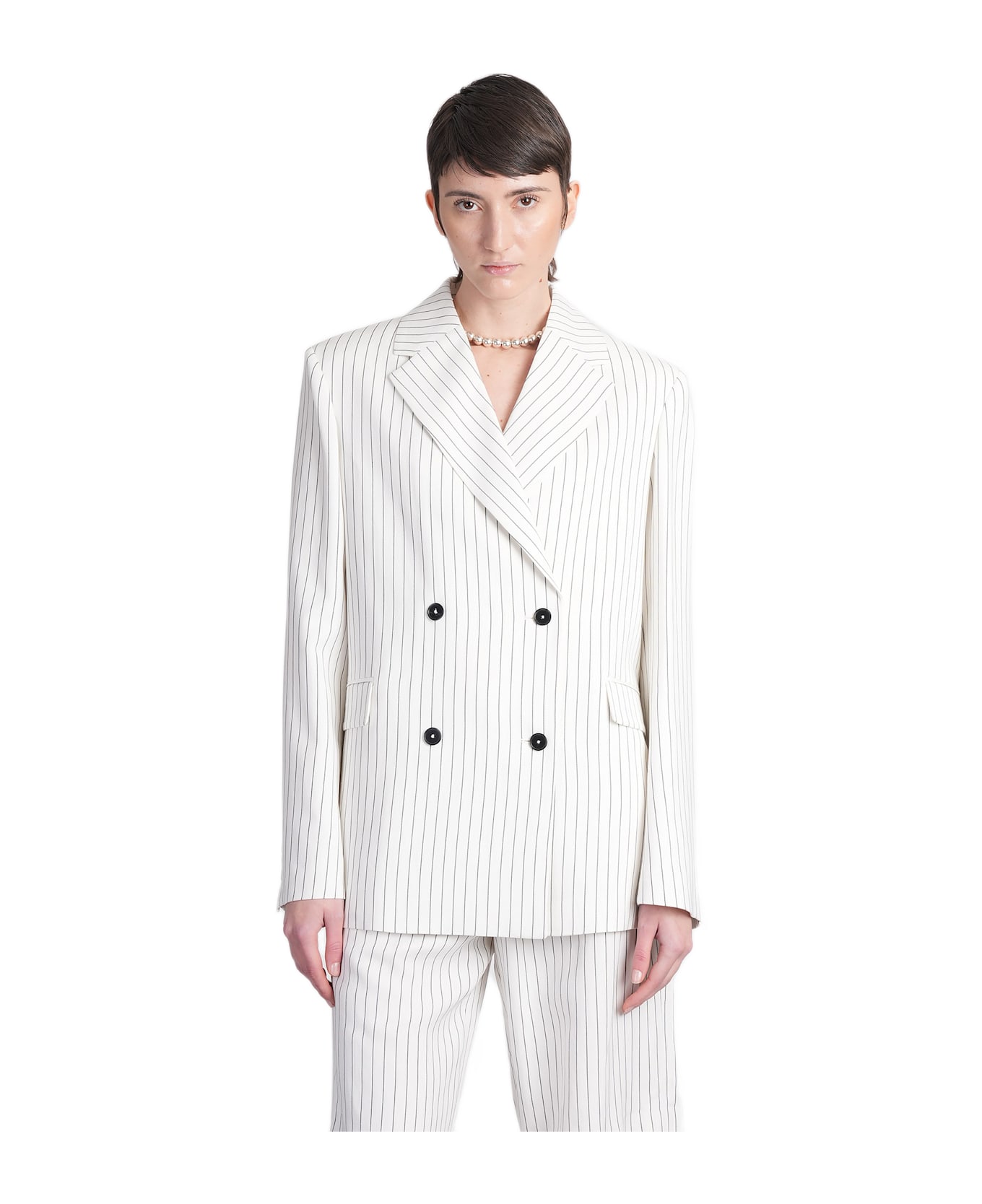 Loulou Studio Fedora Blazer In White Viscose - white