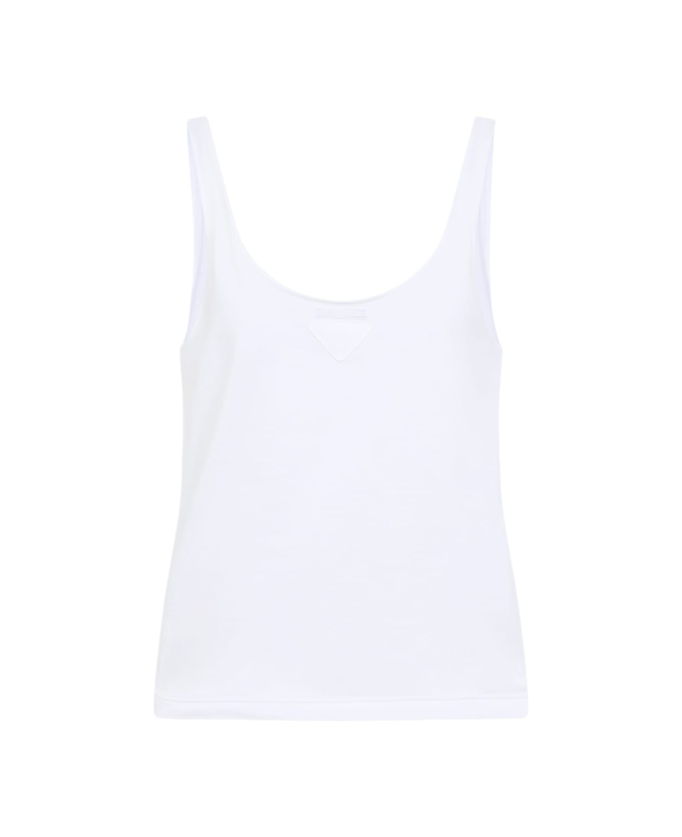 Prada Cotton Tank Top - Bianco
