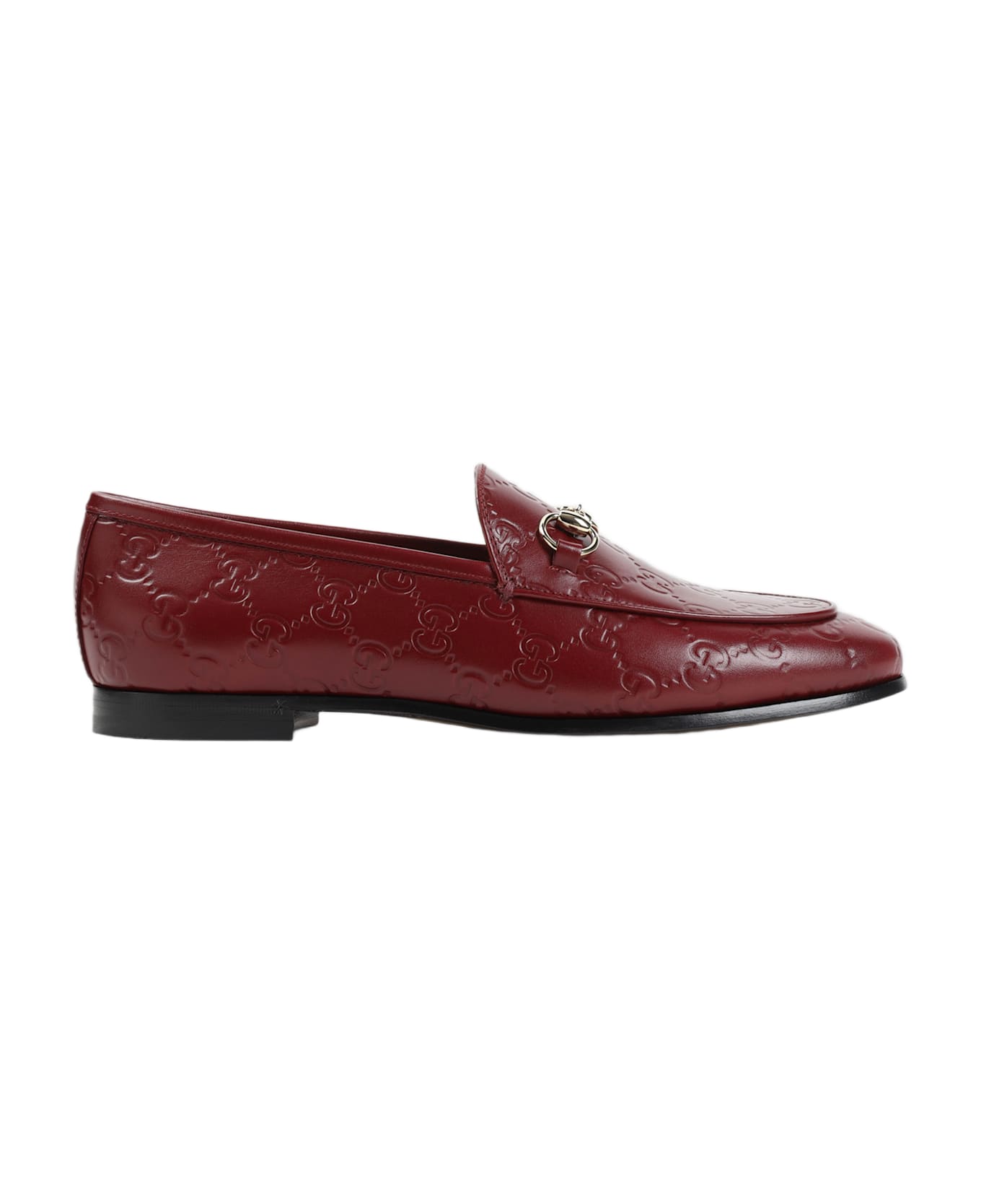 Gucci Leather Gg Jordaan Loafer - Rosso Ancora