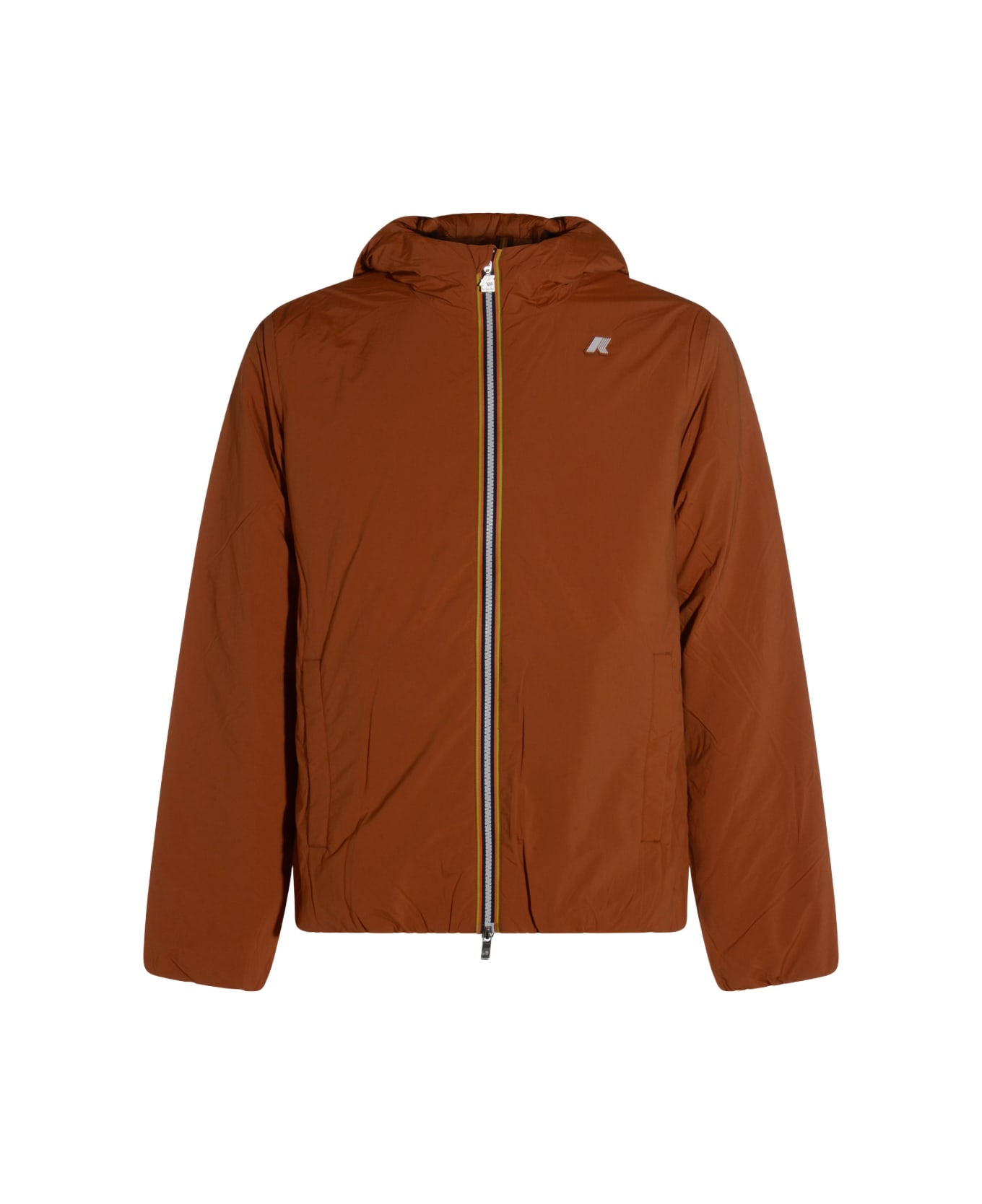 K-Way Orange Nylon Jack Plain Casual Jacket - ORANGE ADOBE ジャケット
