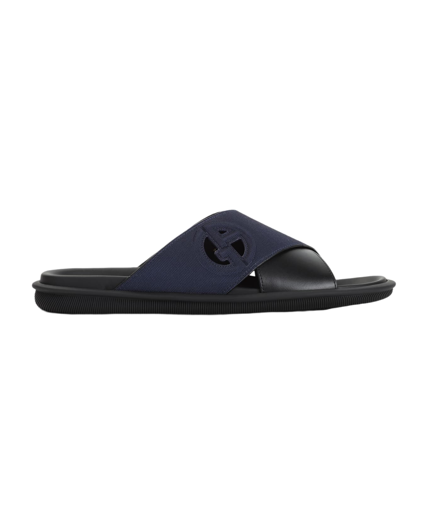 Giorgio Armani Cross Sandals - Nero Notte