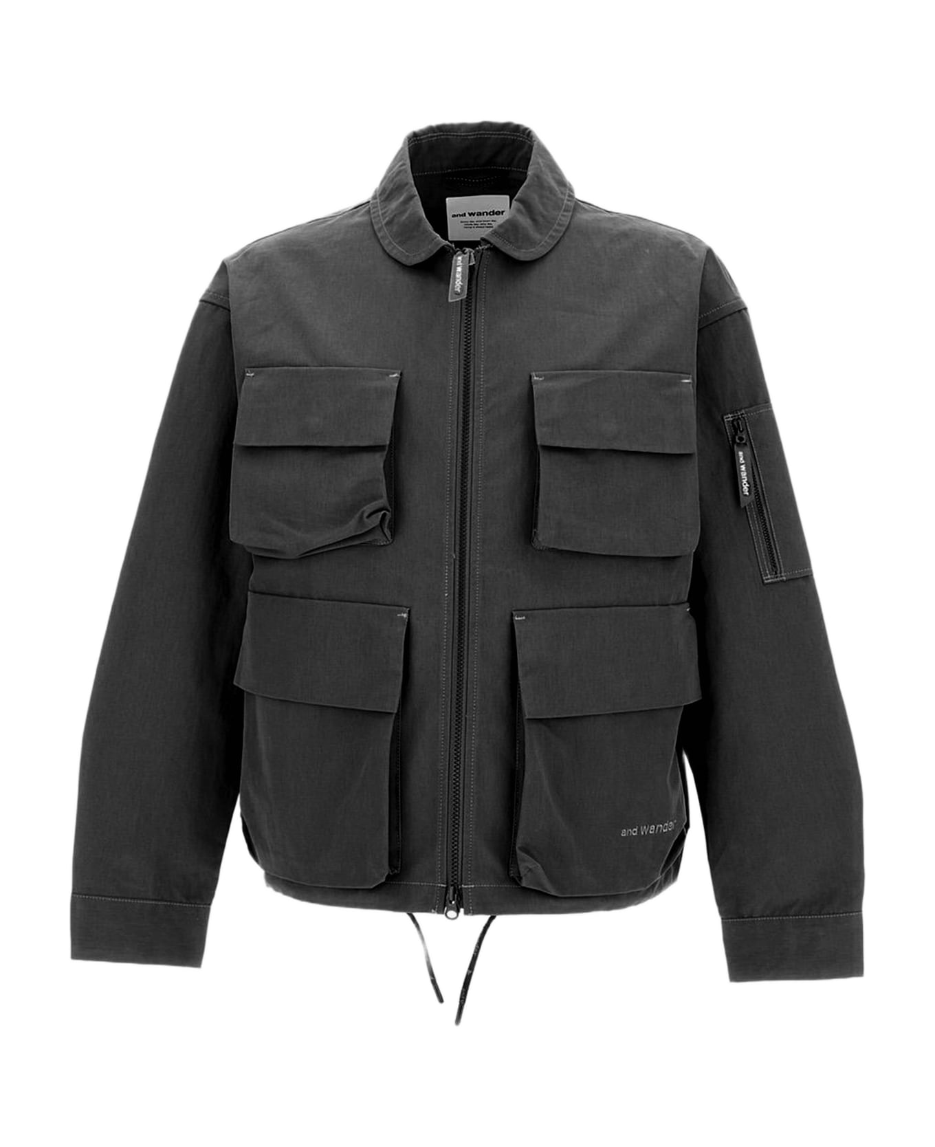 And Wander Cotton Blend Jacket - Black