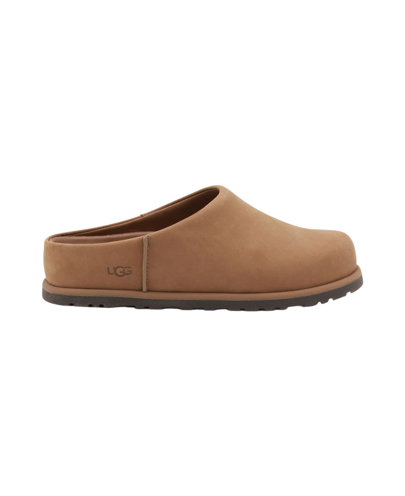 UGG Dark Chestnut Leather Otzo Flats - DARK CHESTNUT