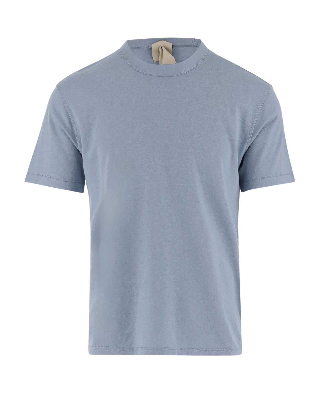 Ten C Cotton T-shirt With Logo - Light Blue シャツ
