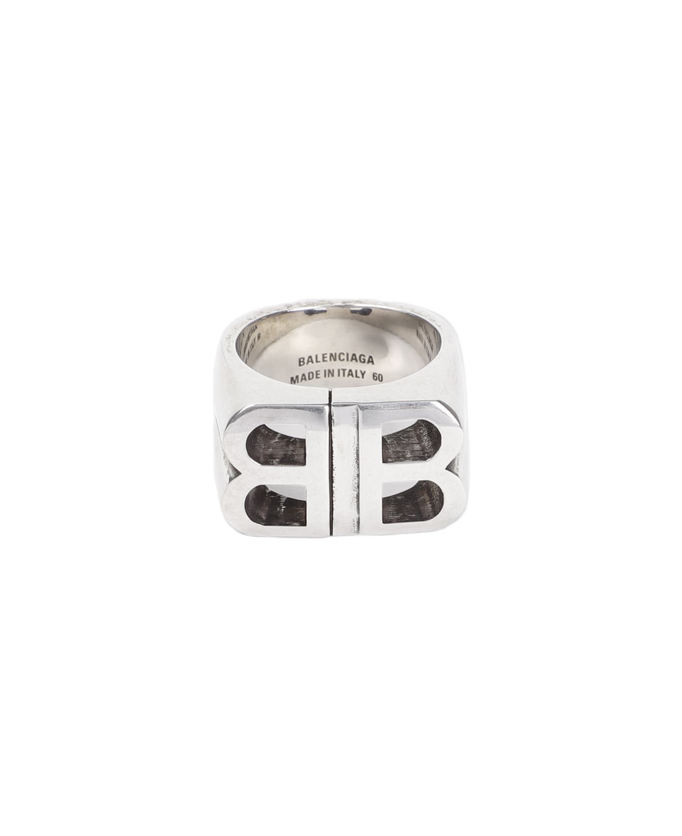 Balenciaga Pitbull Signet Ring - Antique Silver