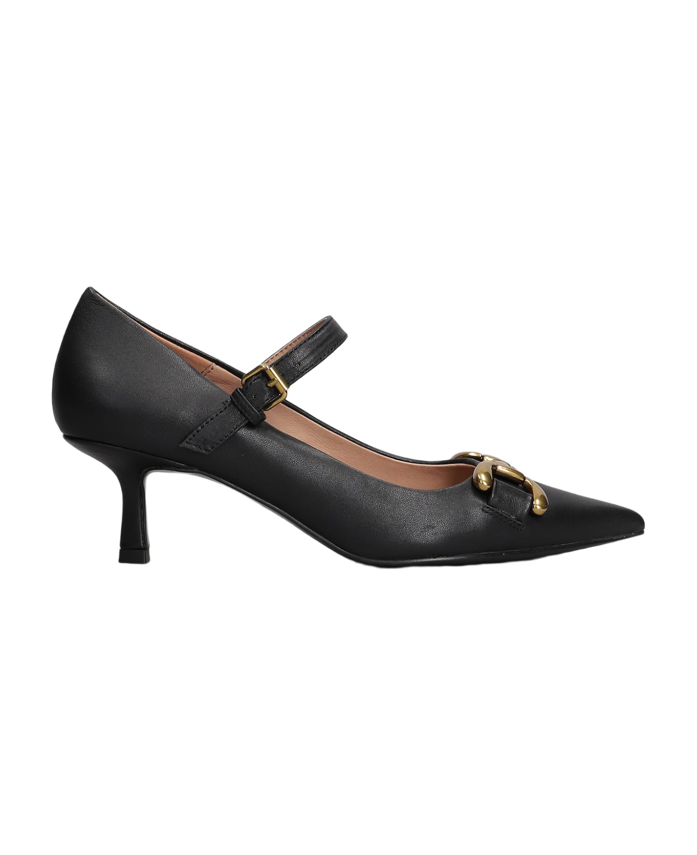 Bibi Lou Pumps In Black Leather - black
