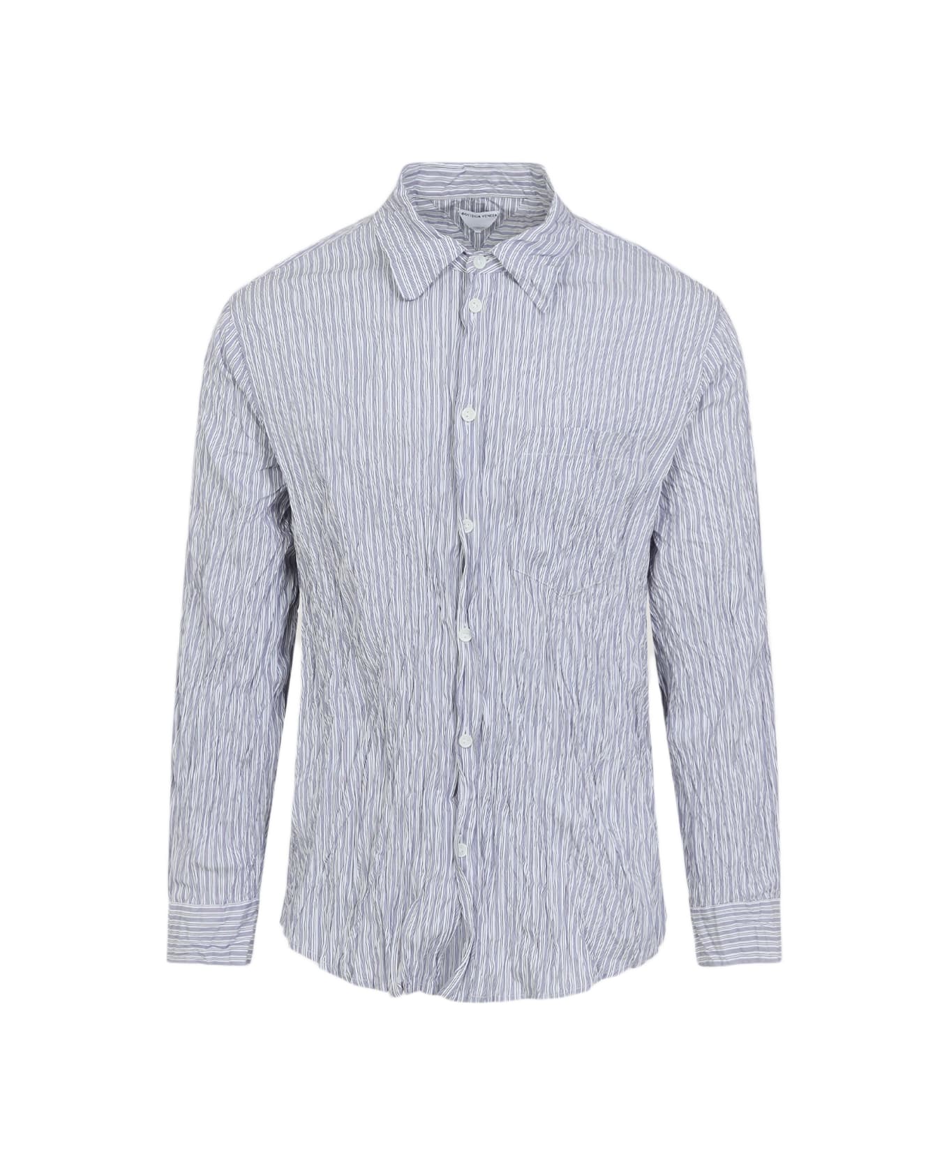 Bottega Veneta Crushed Poplin Shirt - Blue White
