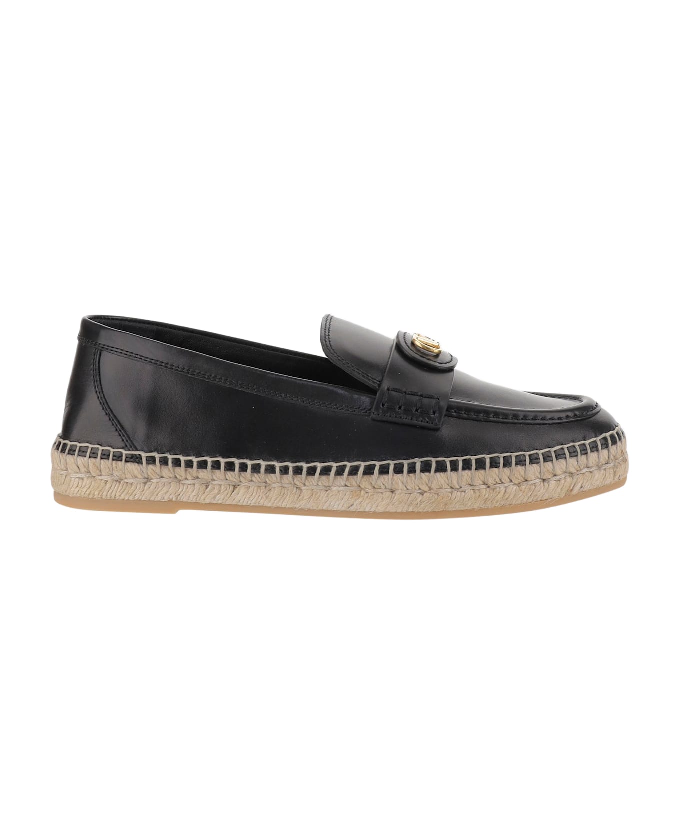 Valentino Garavani Vlogo Signature Calfskin Loafer - Black