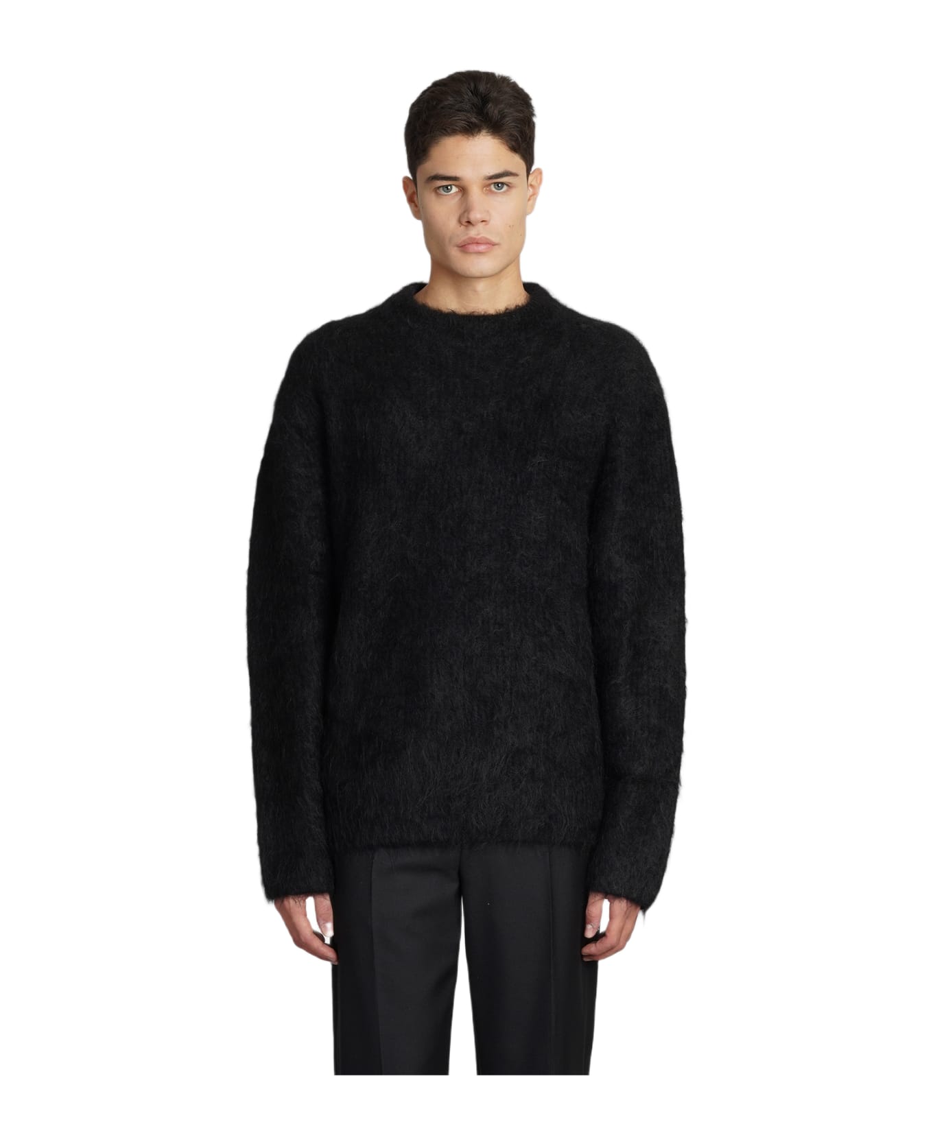 Séfr Knitwear In Black Alpaca - black