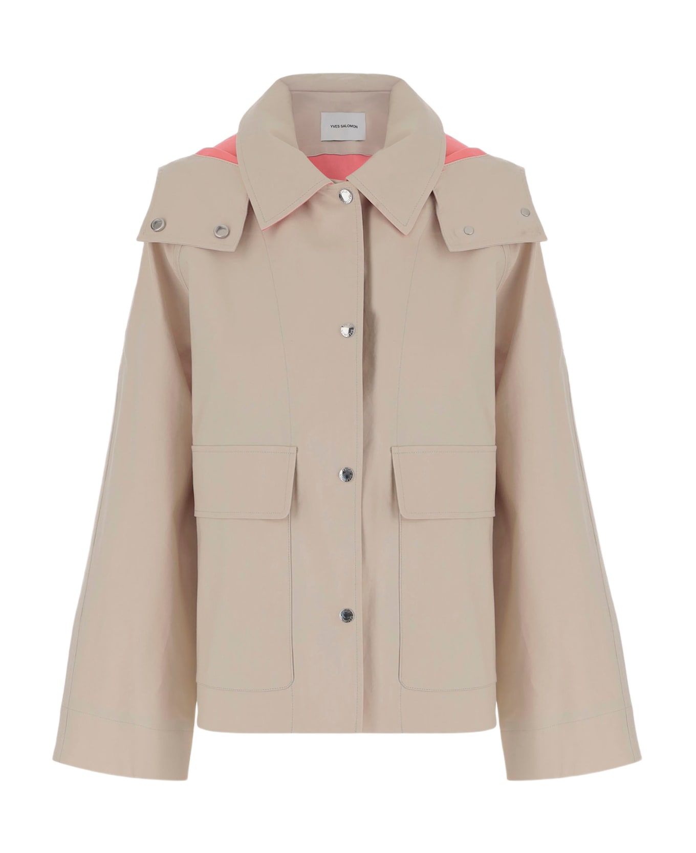 Yves Salomon Hooded Jacket - Beige