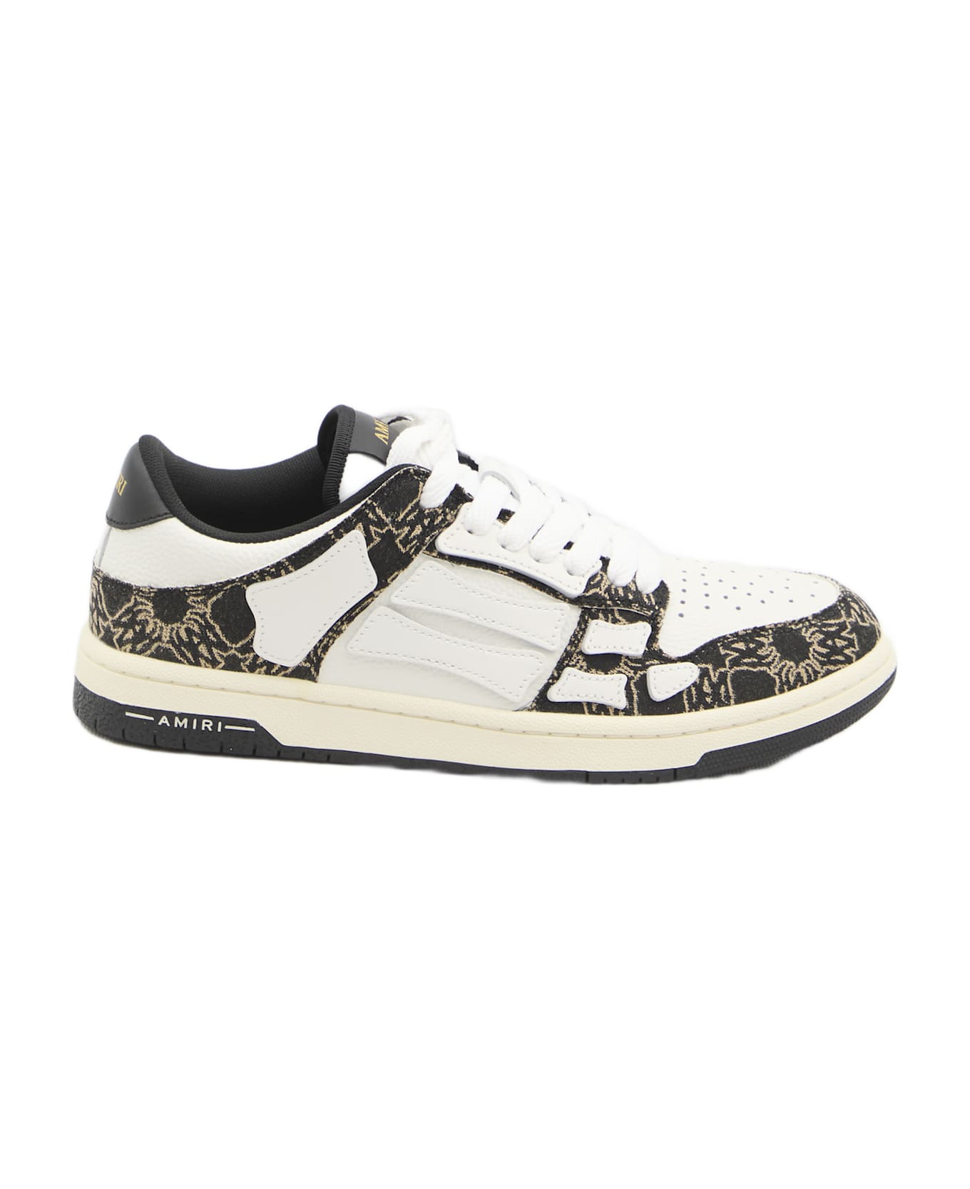 AMIRI Skel-top Low Sneakers - BLACK/WHITE