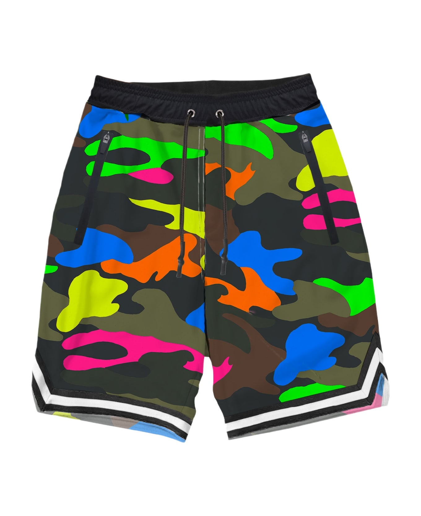MC2 Saint Barth Camouflage Fluo Multicolor Swim Shorts Surf Style - FLUO