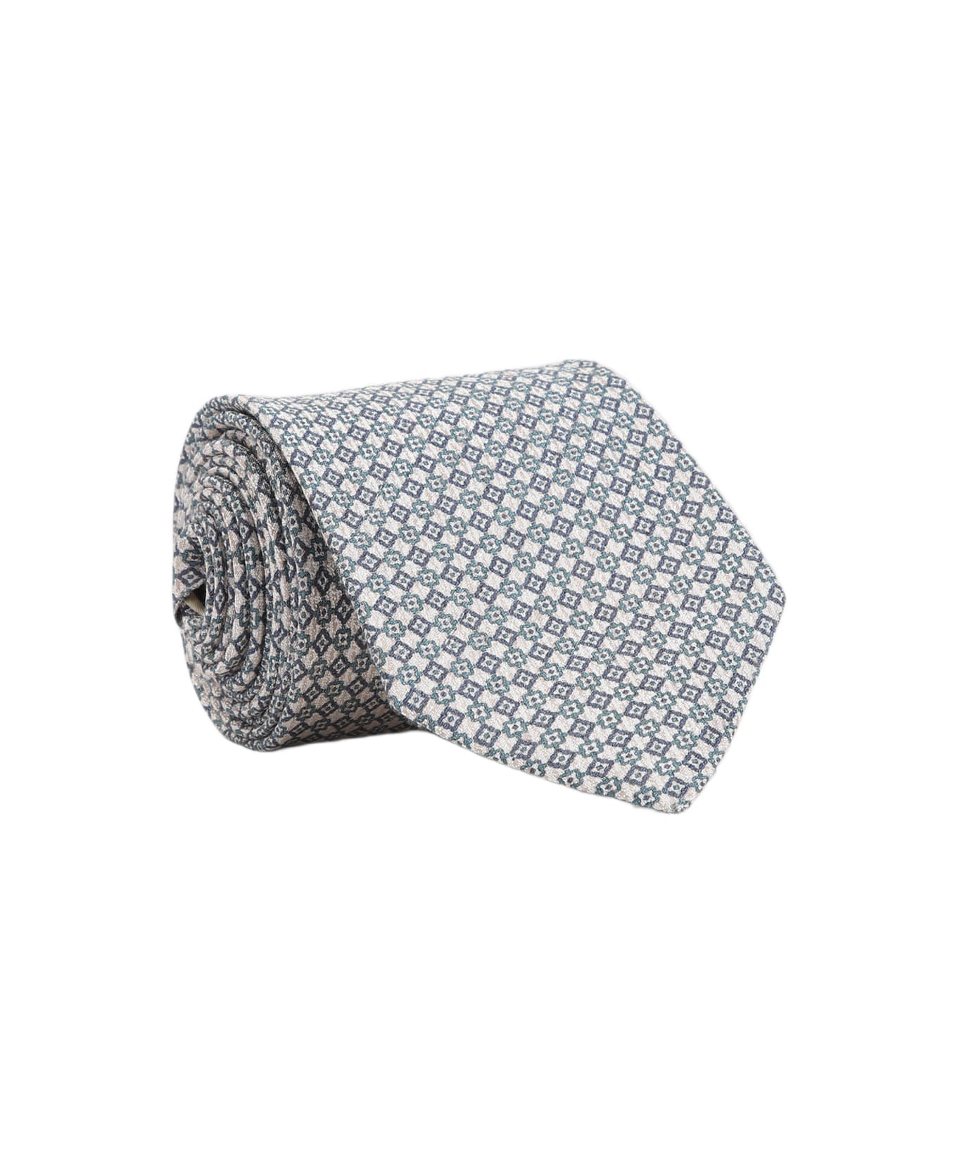 Brioni Silk Tie - Lead Navy
