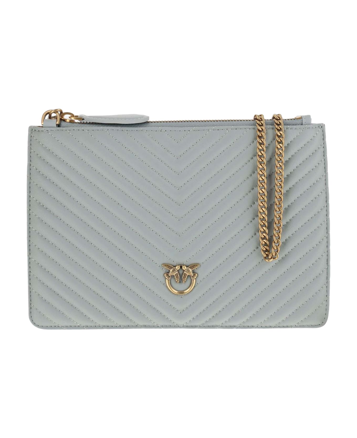 Pinko Classic Flat Love Bag Simply Clutch - Blue クラッチバッグ