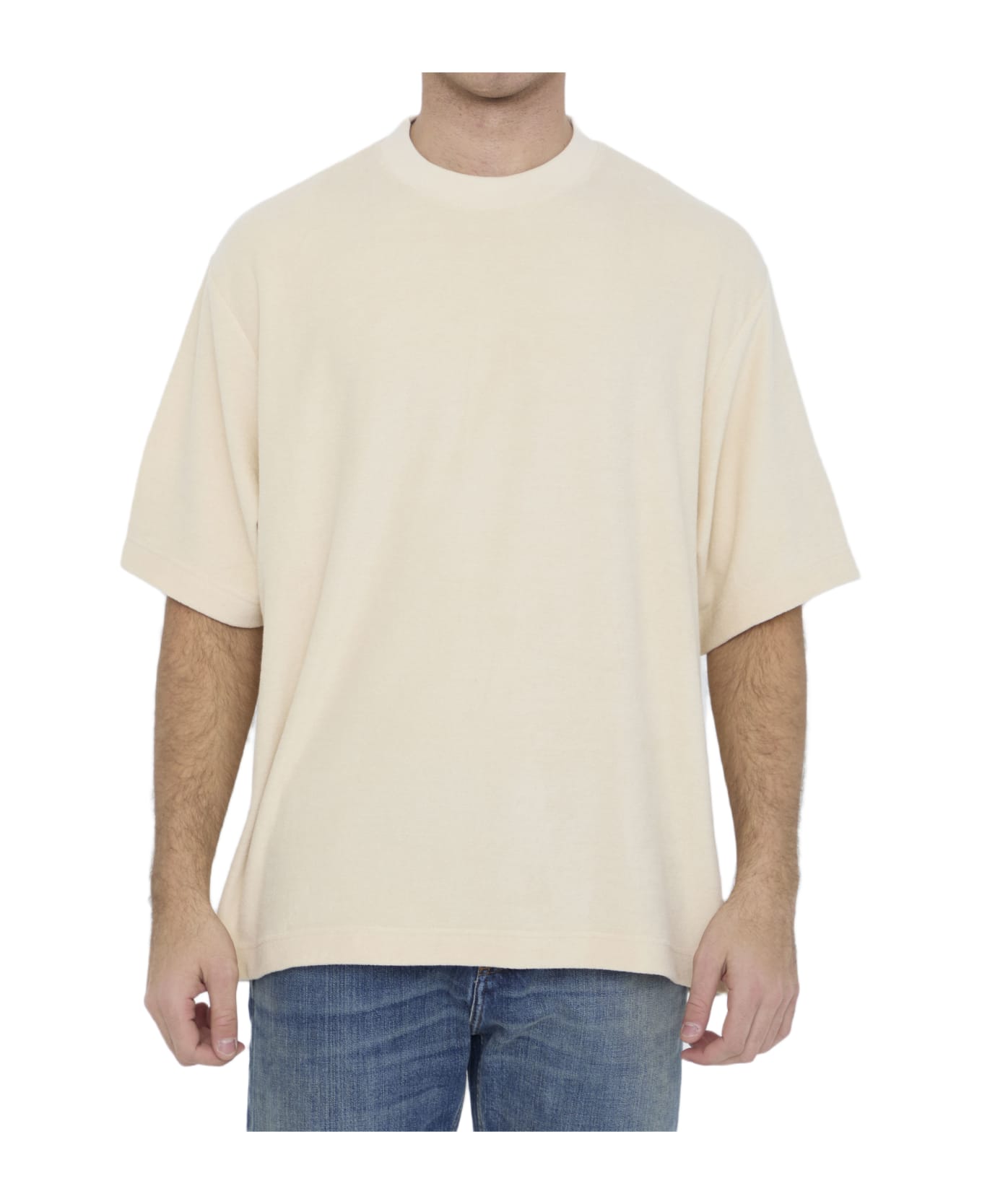 Burberry Cotton Towelling T-shirt - BEIGE