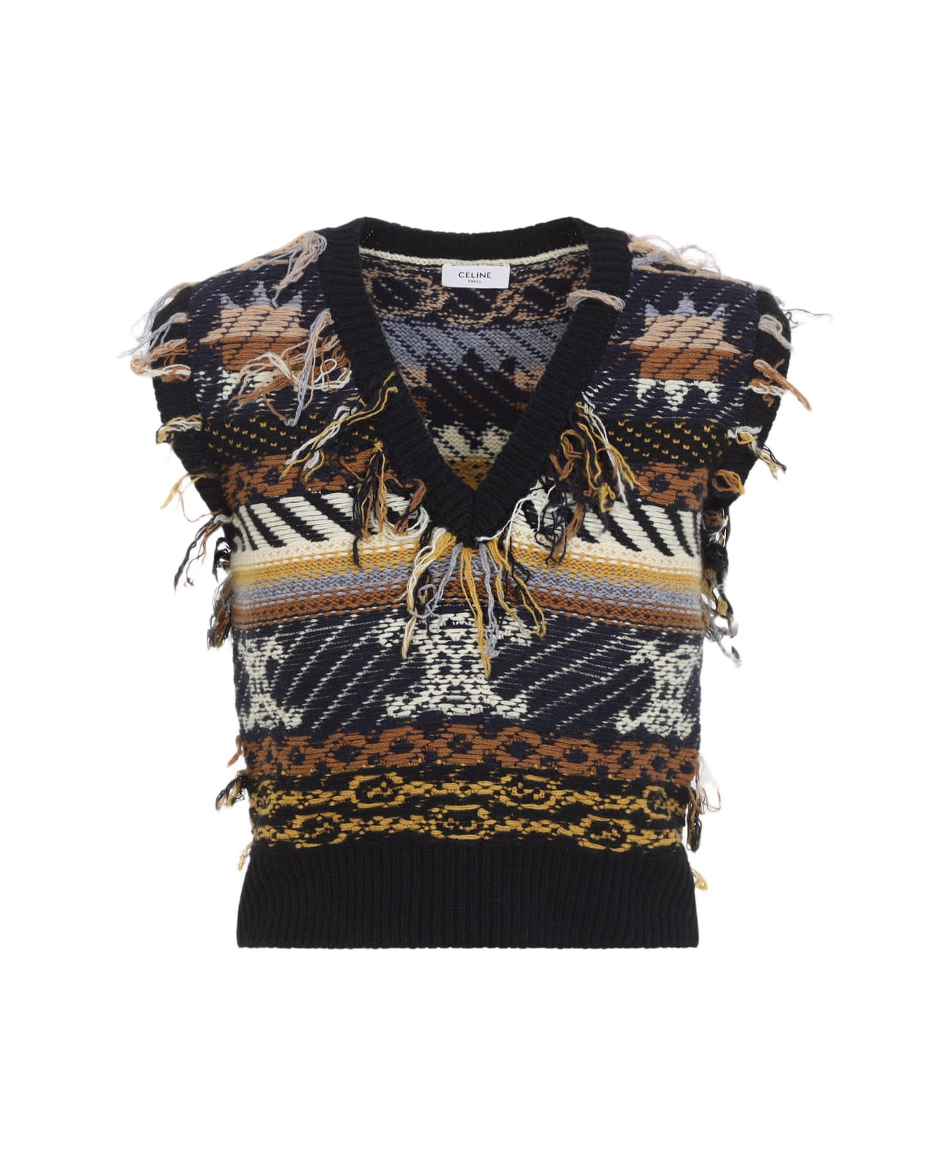 Celine Cashmere Top - Bd Brown Grey