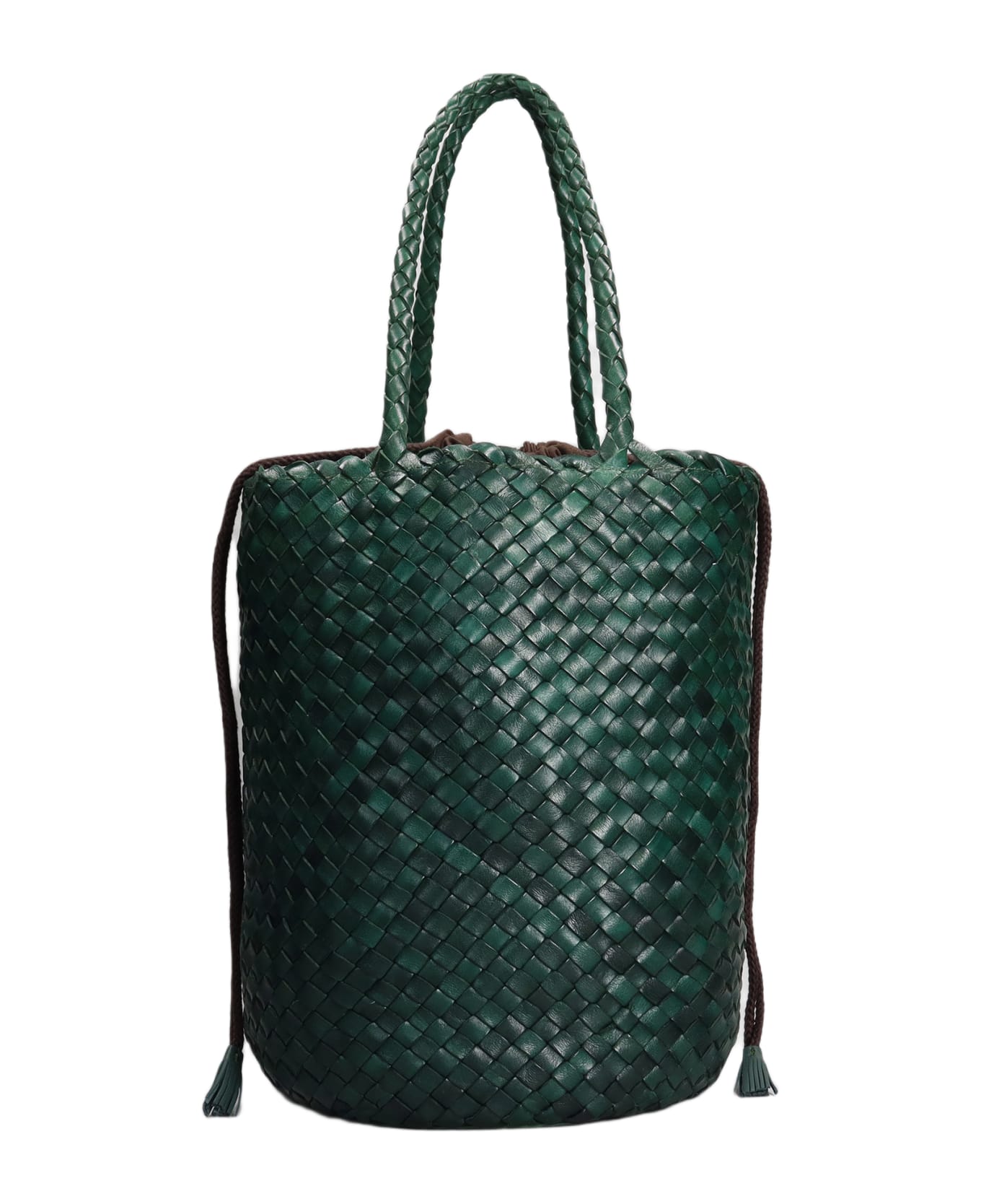 Dragon Diffusion Jacky Bucket Hand Bag In Green Leather - green