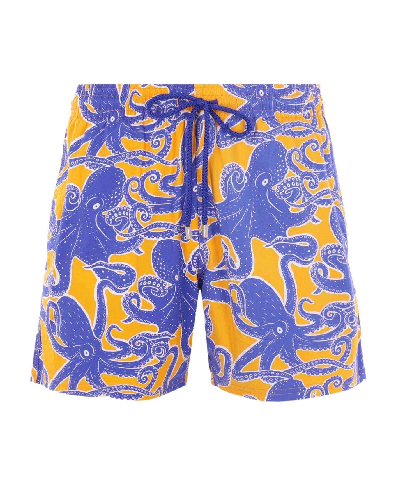 Vilebrequin Moorise Swim Shorts In Recycled Nylon - Giallo