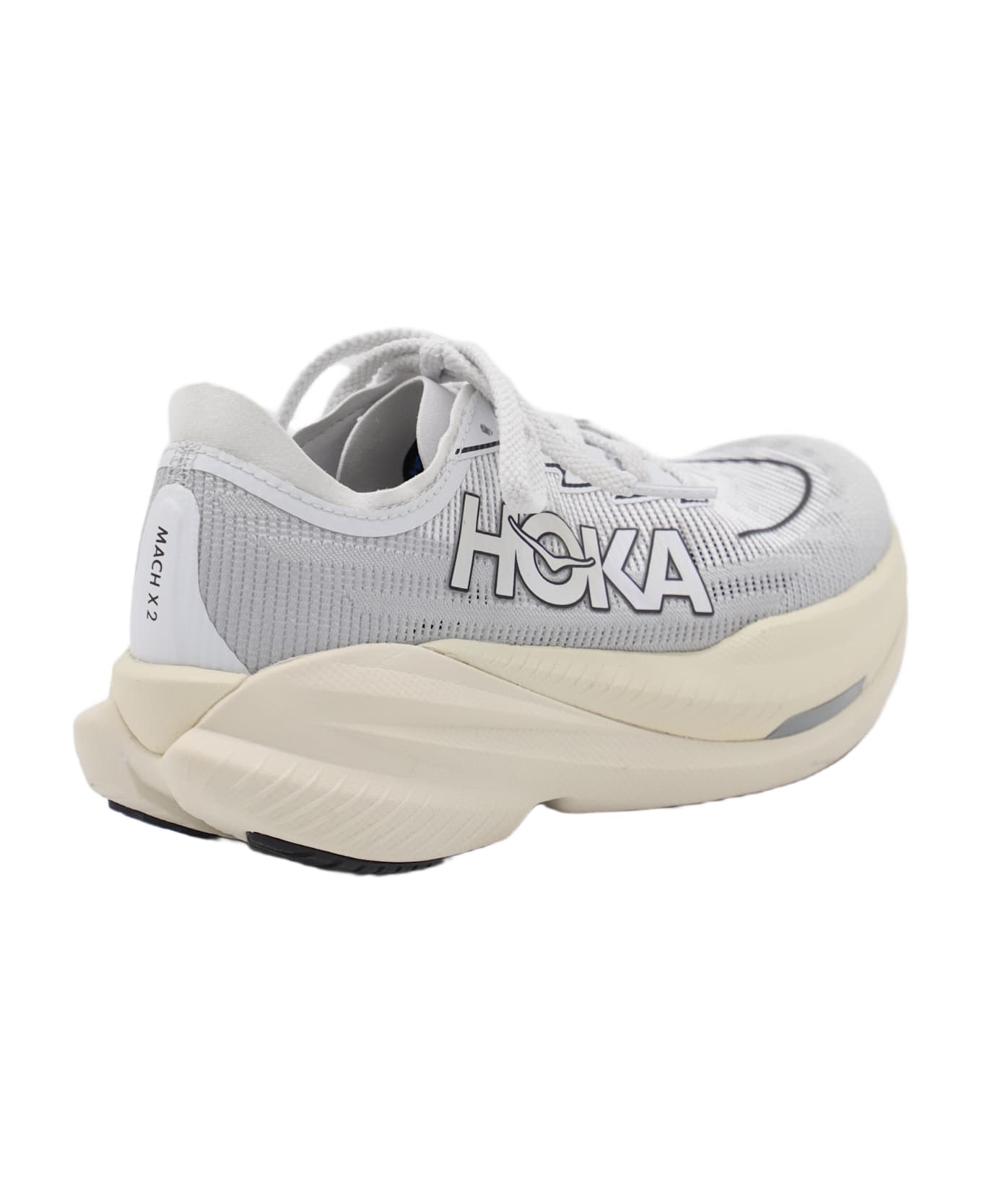 Hoka Grey Mach X2 Sneakers - White