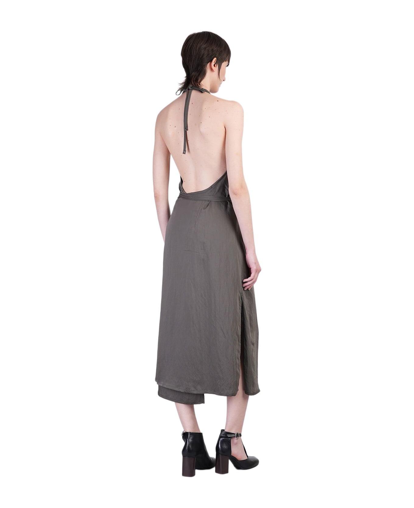 Lemaire Dress Woman In Brown Viscose - Bark Brown