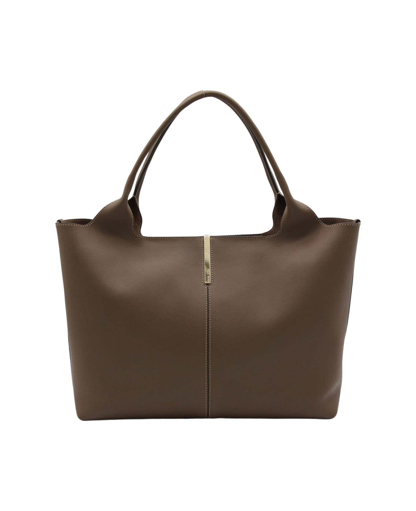 Tod
s Brown Leather Tote - NOCE CHIARO