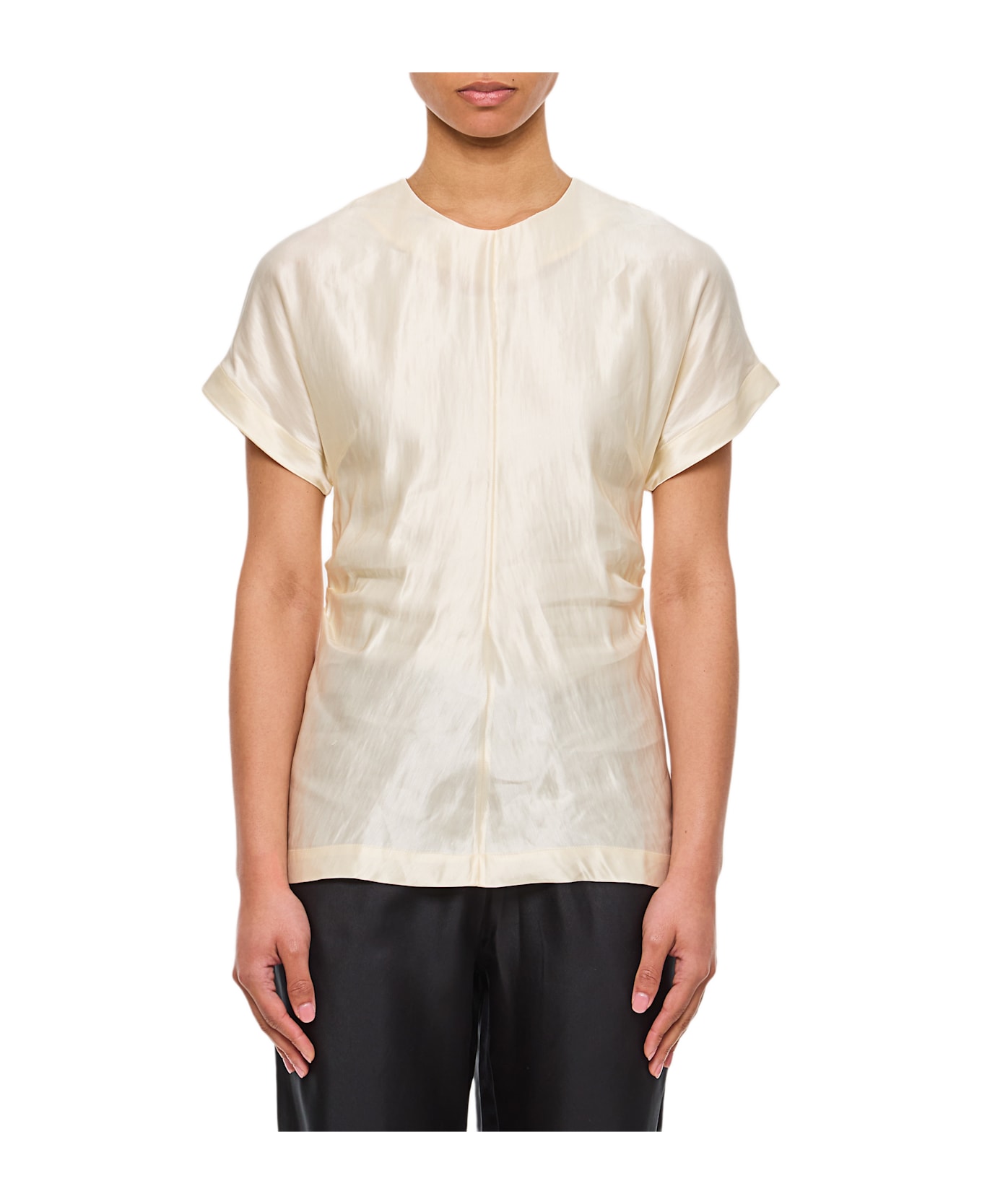 Loulou Studio Fitted Short-sleeved Blouse - White