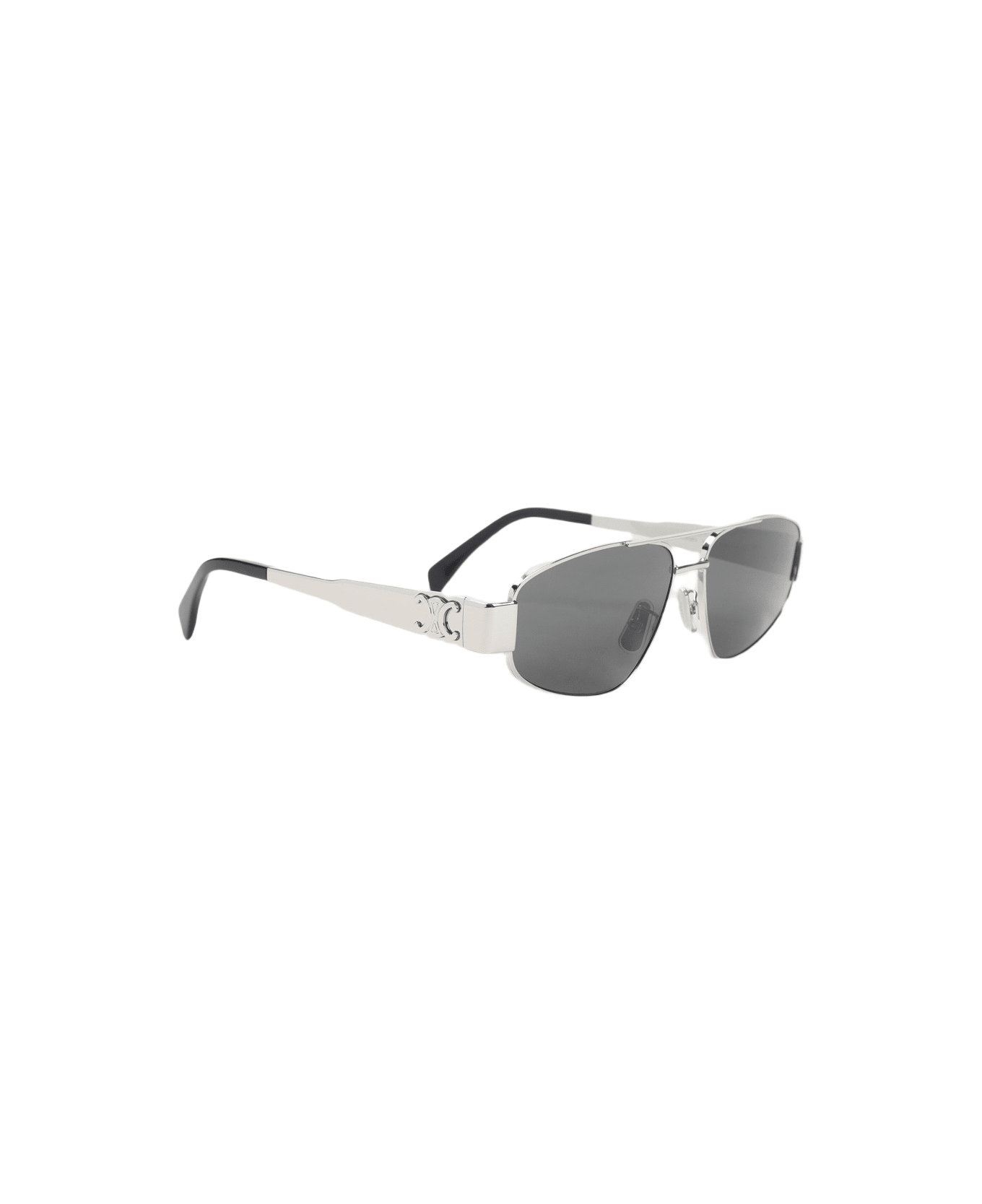 Celine Triomphe Metal 03 Sunglasses - Sm Silver Smoke
