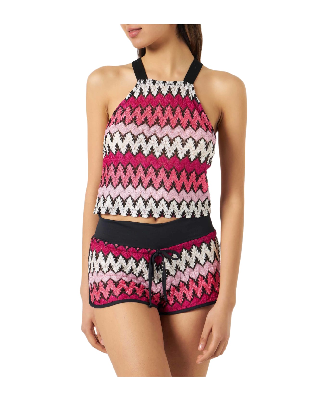 MC2 Saint Barth Woman Chevron Top - PINK