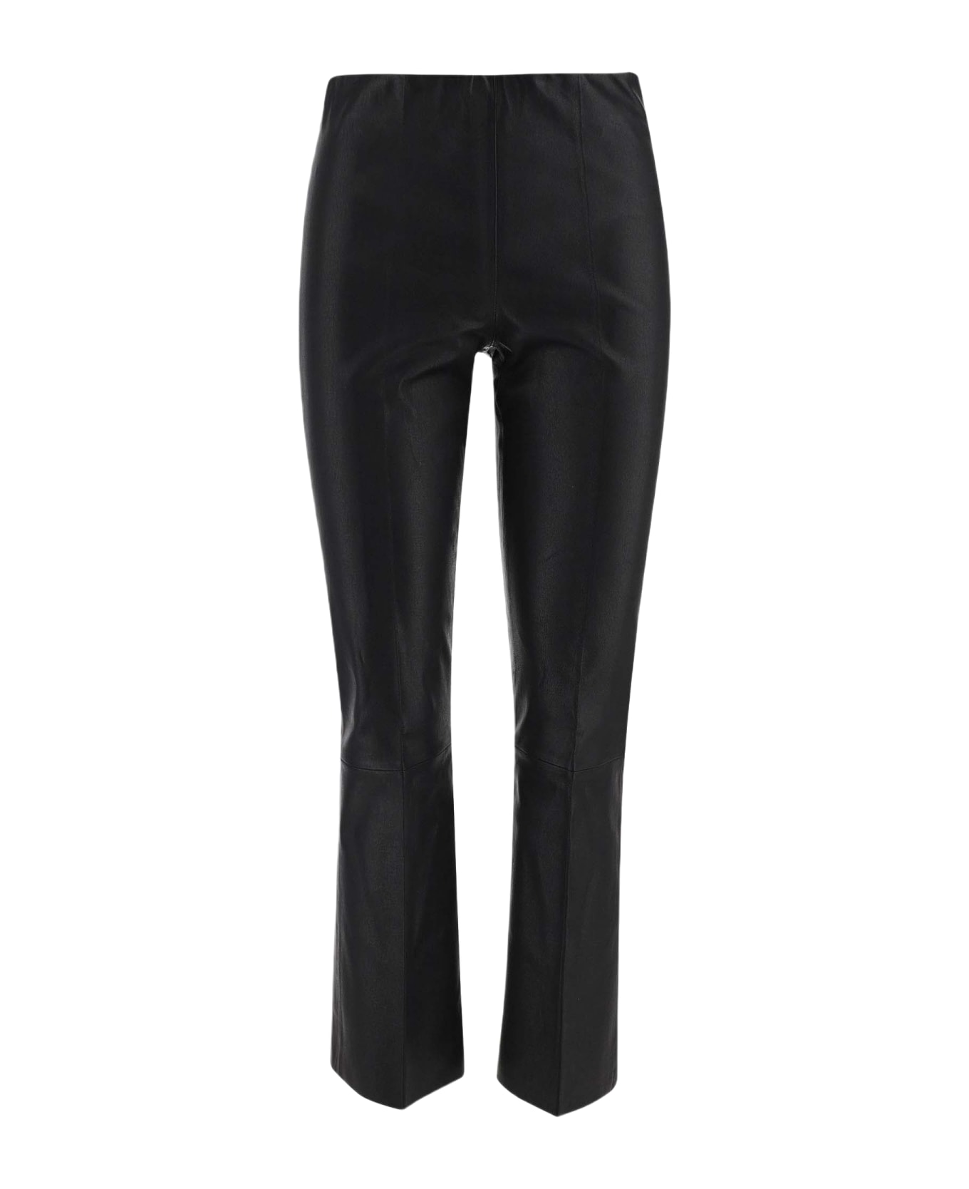 By Malene Birger Leather Trousers - Black ボトムス