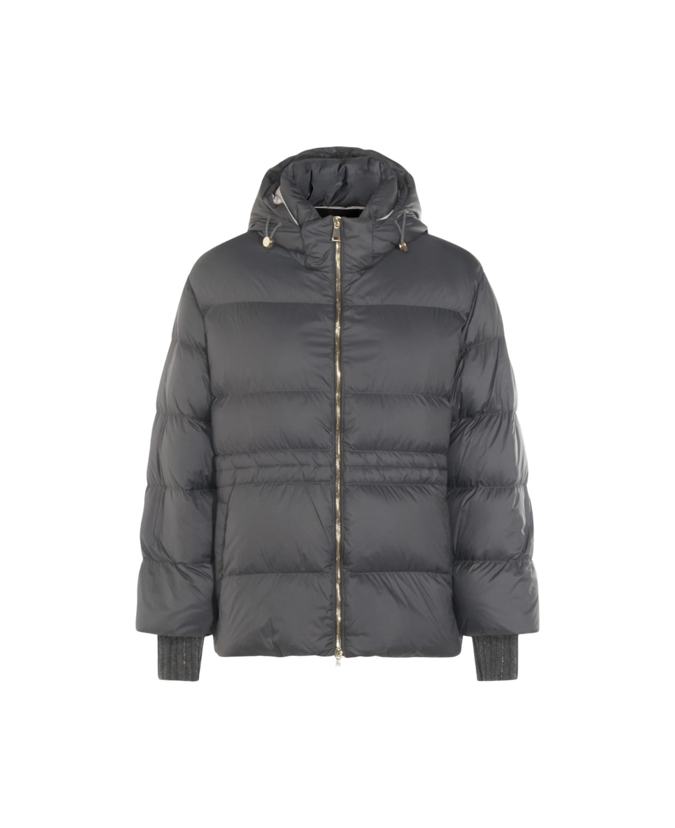 Fabiana Filippi Grey Down Jacket - Fumo