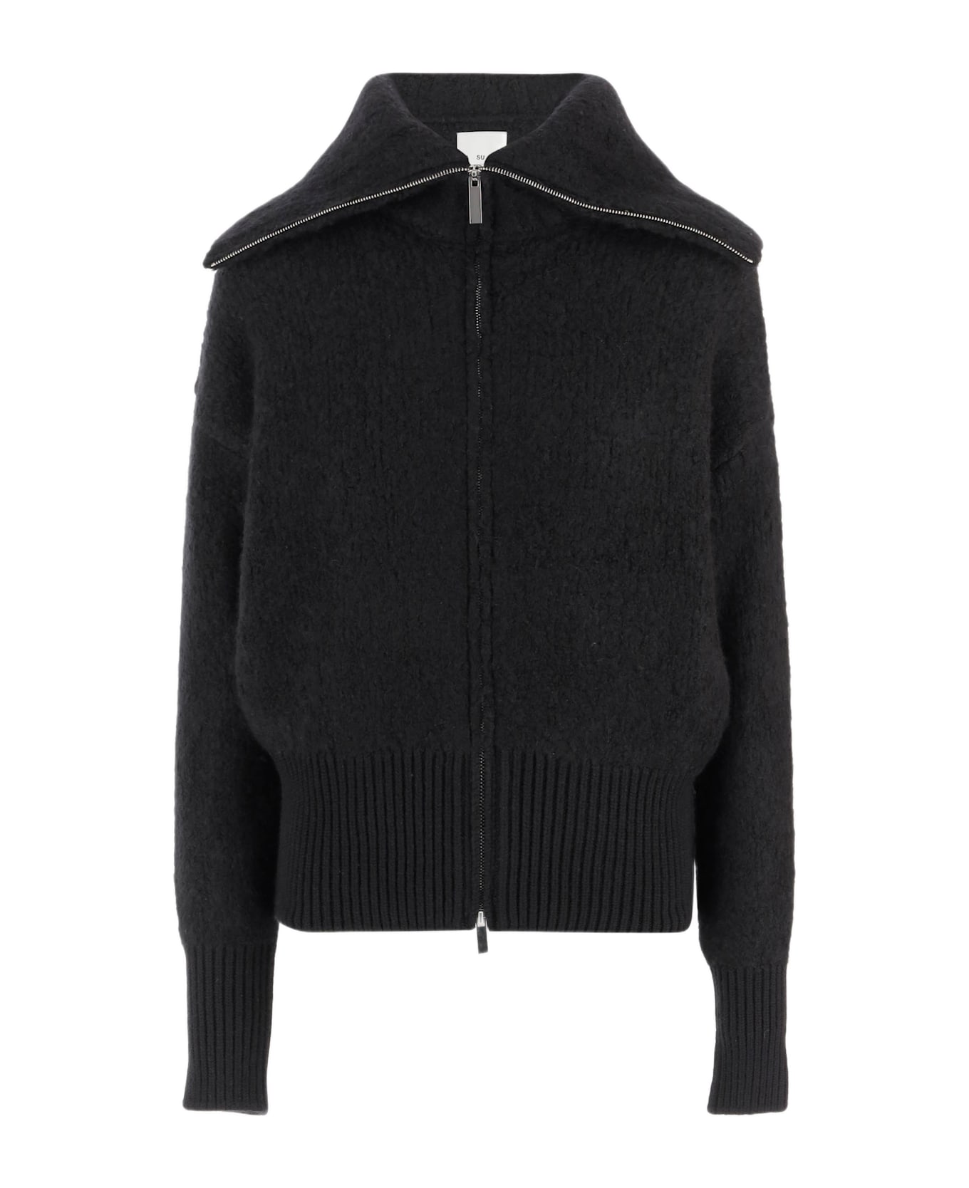 Sa Su Phi Teddy Jacket In Cashmere Blend - Black
