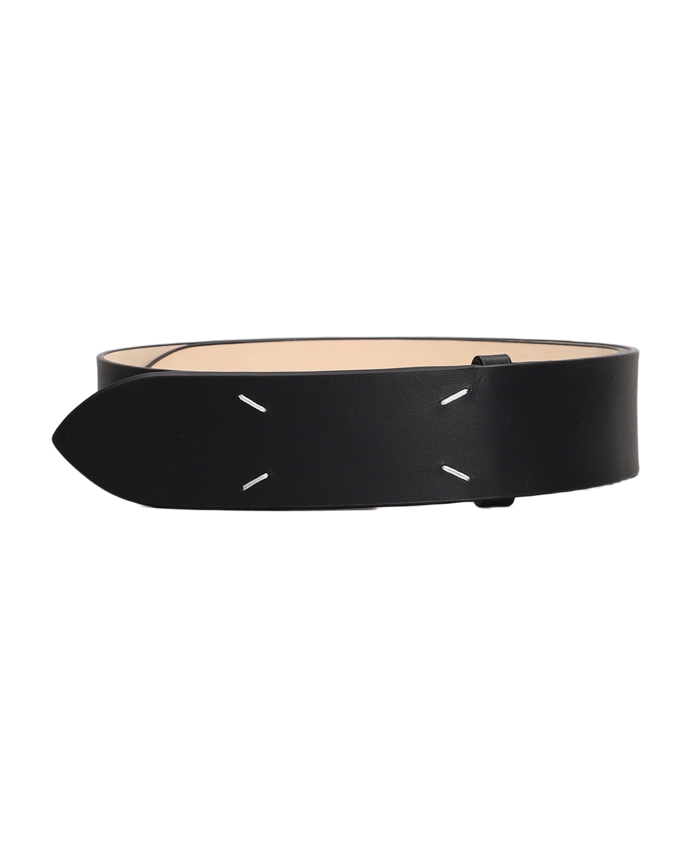 Maison Margiela Belts In Black Leather - black