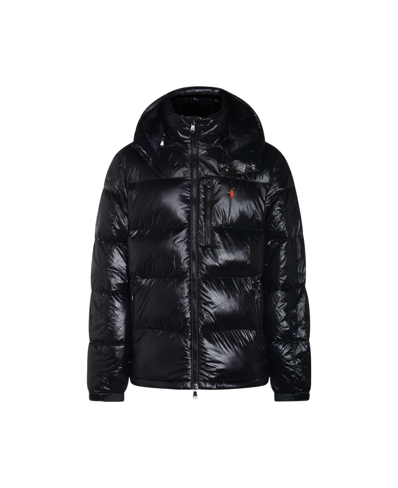 Polo Ralph Lauren Black Down Jacket - POLO BLACK GLOSSY