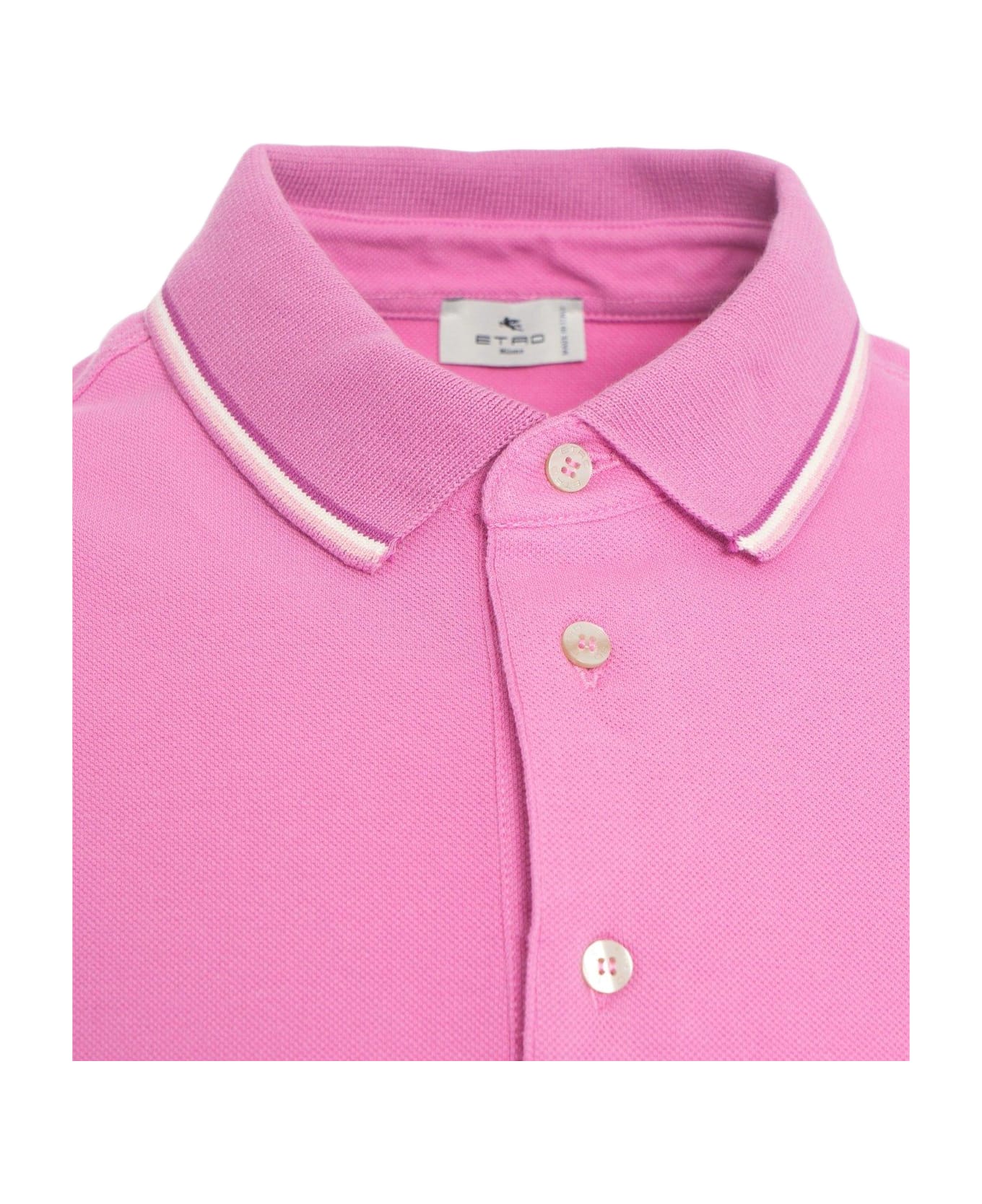 Etro Logo Embroideried Polo Shirt