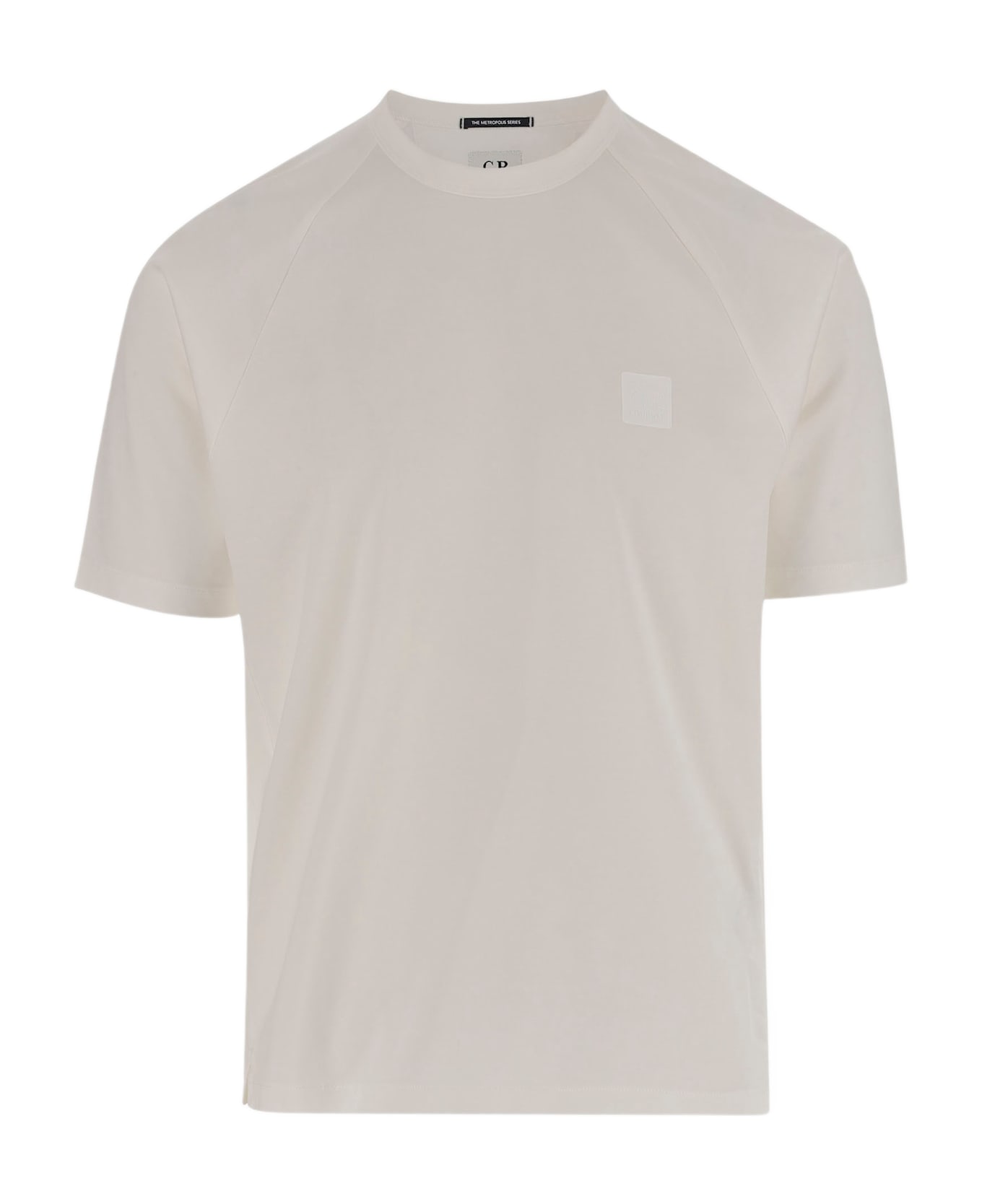 C.P. Company Cotton T-shirt With Logo Patch - White