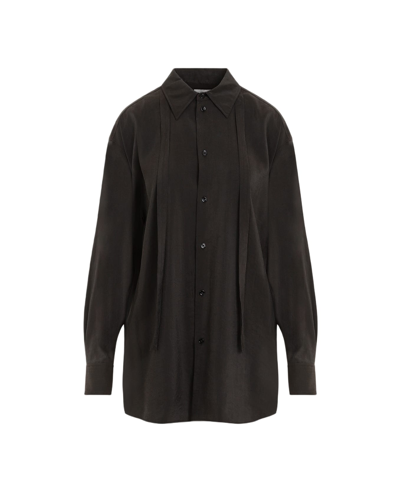 Lemaire Long Shirt With Tie - Dark Espresso シャツ